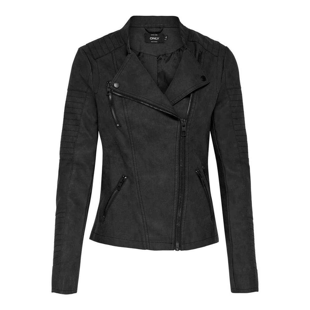 Only AVA Women's Leather jacket in Black