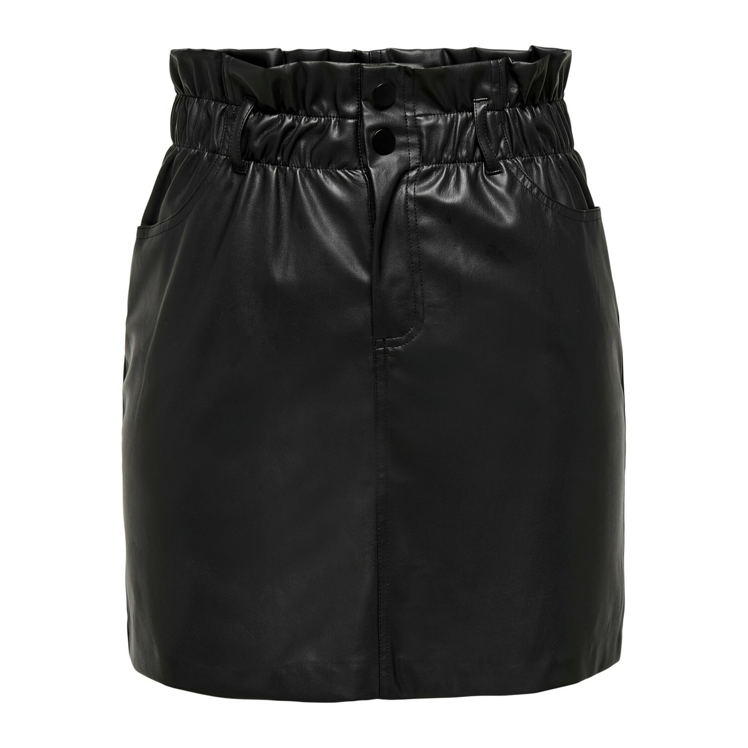 ONLY Leather Look Skirt Women Black