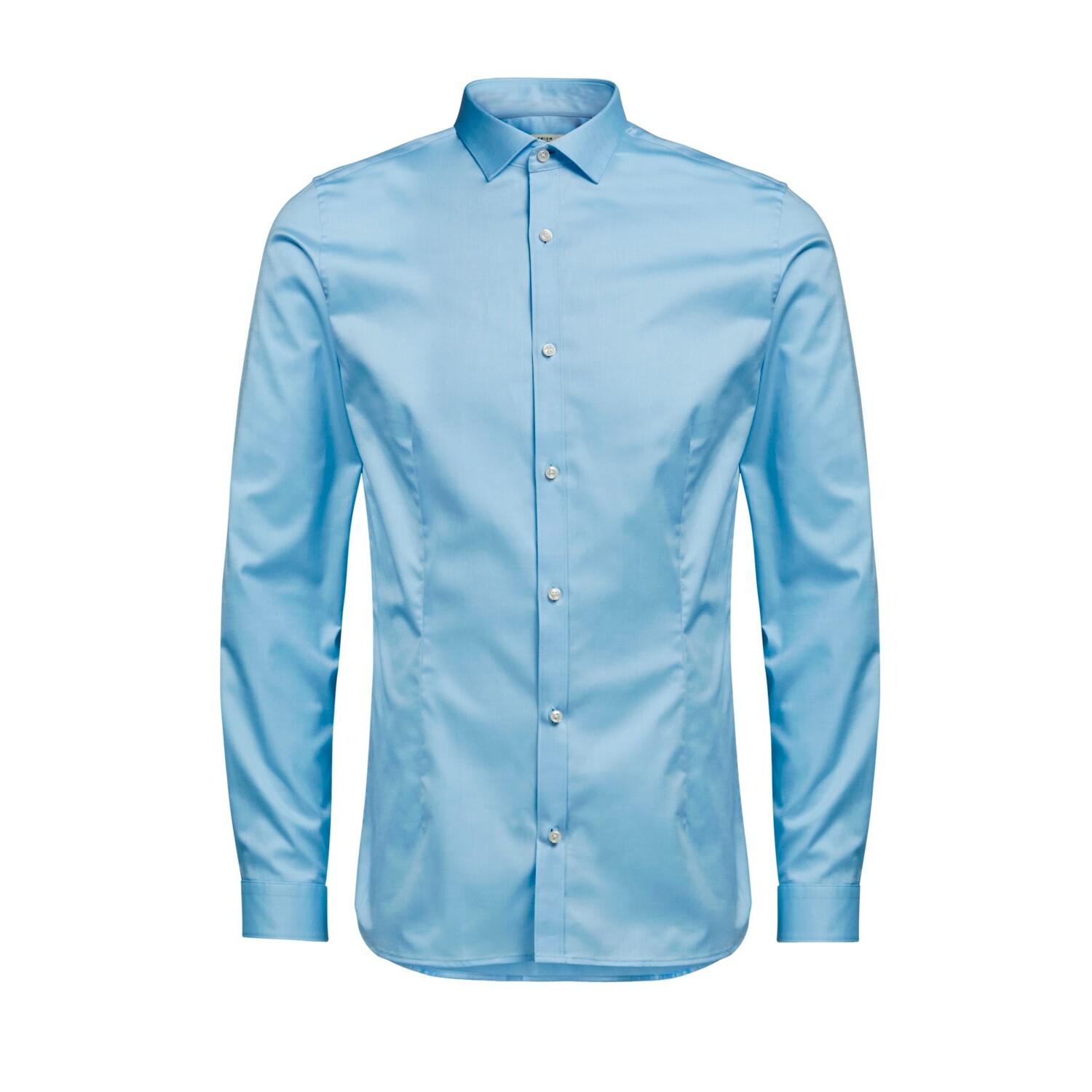 Jack & Jones Premium super slim fit stretch smart shirt in blue Blue