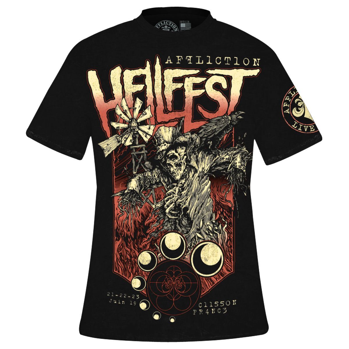 t-shirt affliction hellfest 2019