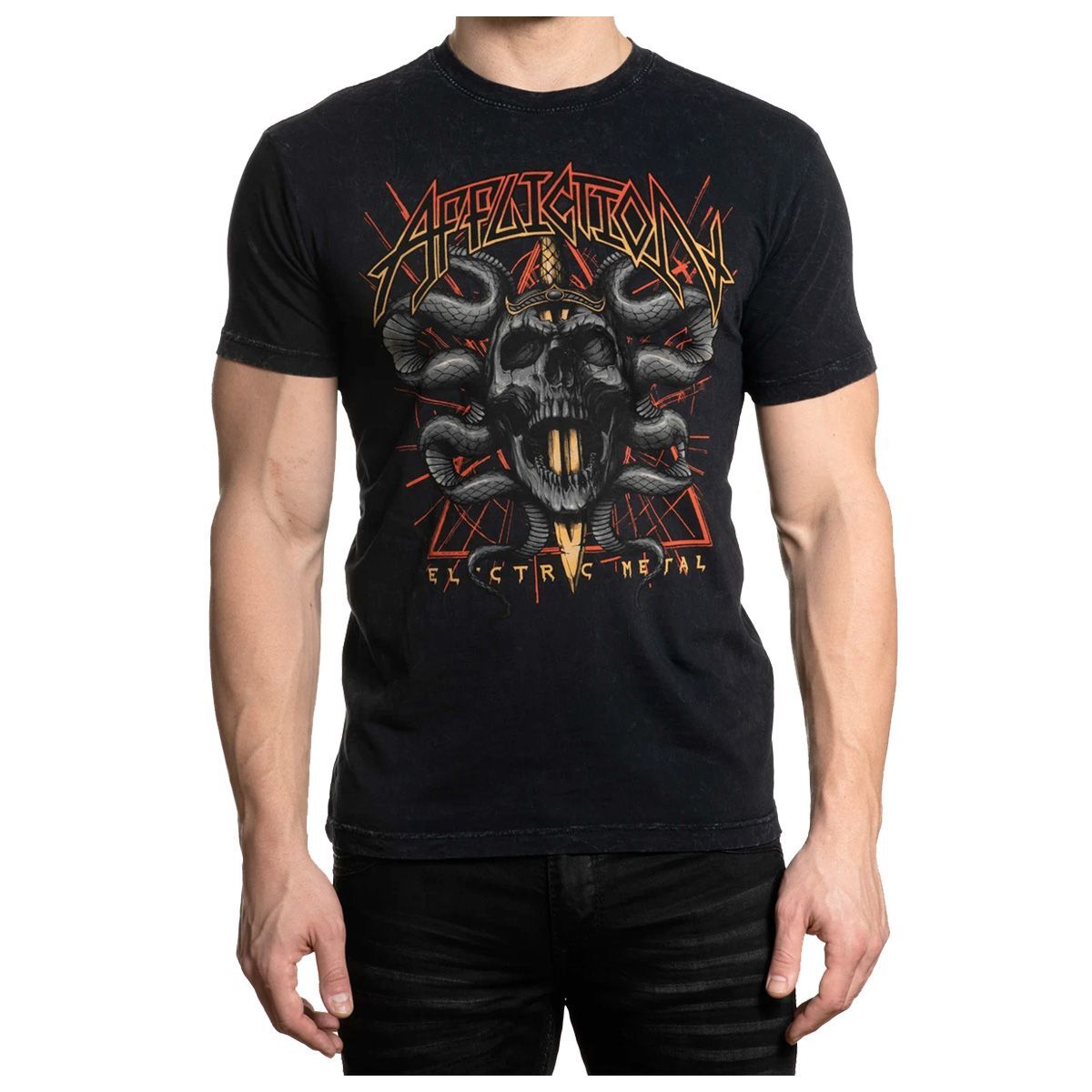t-shirt affliction electric metal
