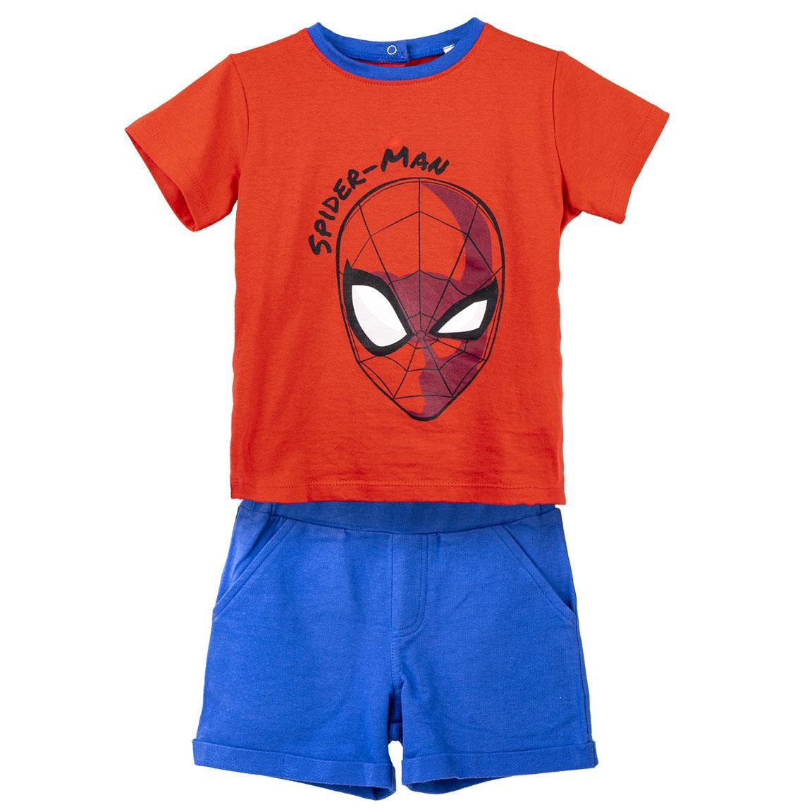 ensemble t-shirt et short bébé garçon cerda french terry spiderman