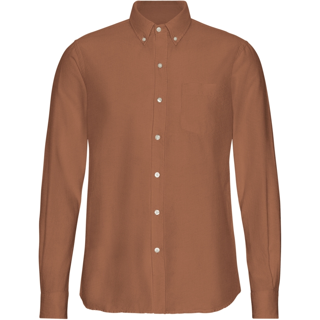 chemise boutonnée colorful standard organic ginger brown
