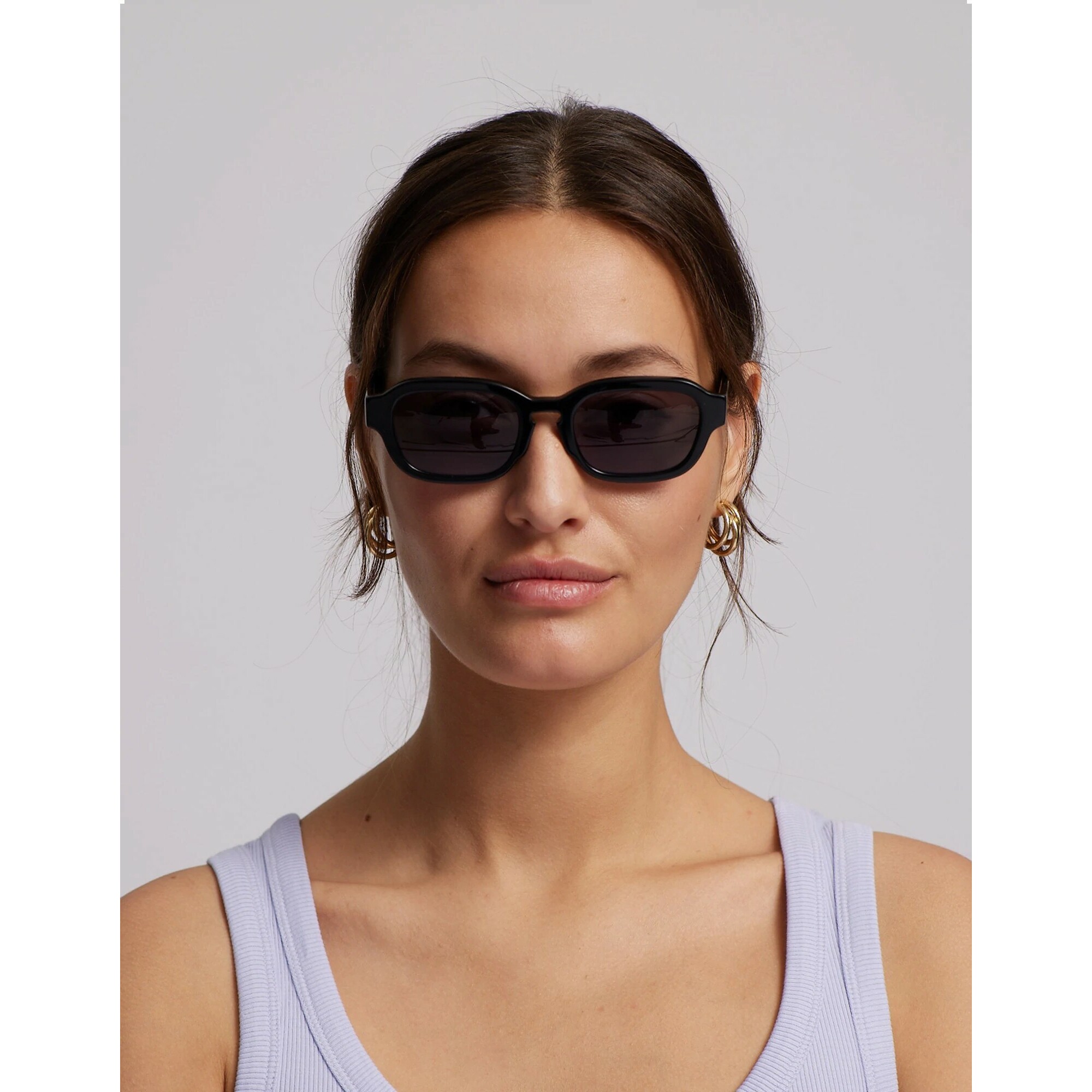lunettes de soleil colorful standard 01 deep black solid/lavender