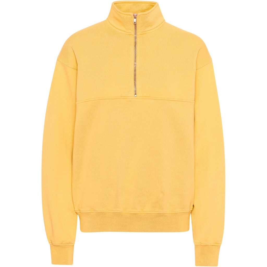 sweatshirt 1/4 zip colorful standard organic lemon yellow