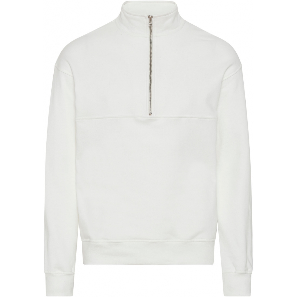sweatshirt 1/4 zip colorful standard organic optical white