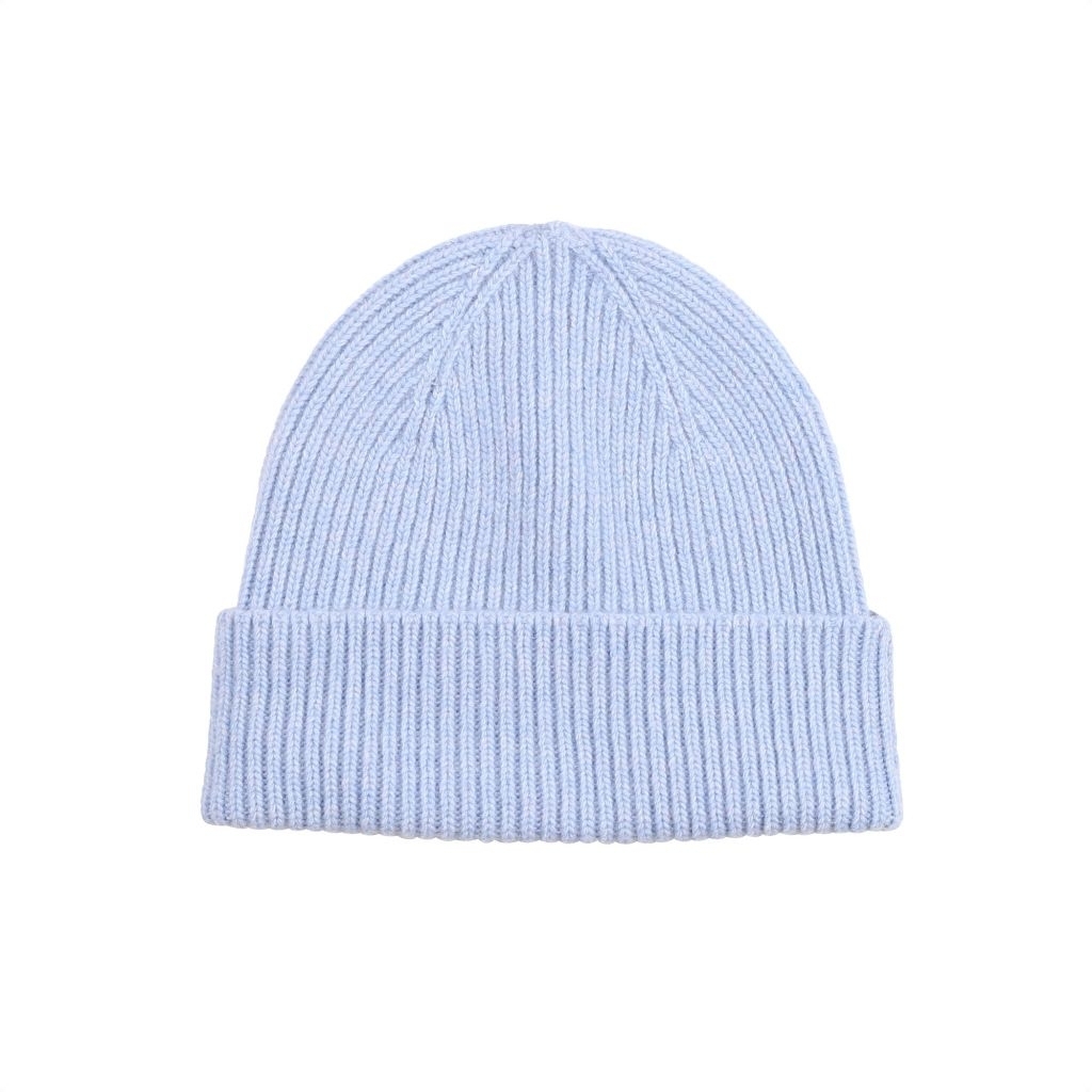 bonnet en laine colorful standard merino polar blue