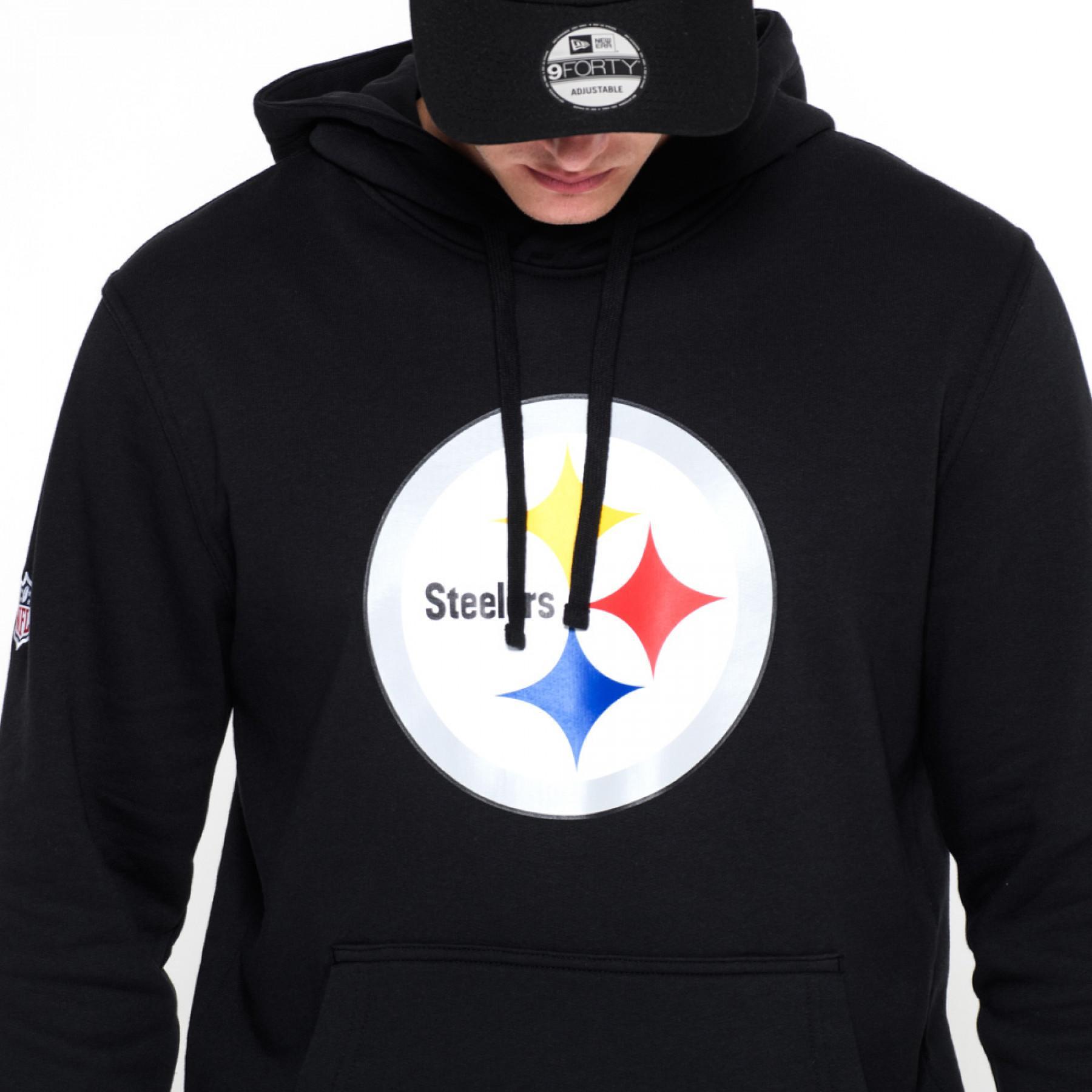 Sweat à capuche New Era avec logo de l’équipe Pittsburgh Steelers