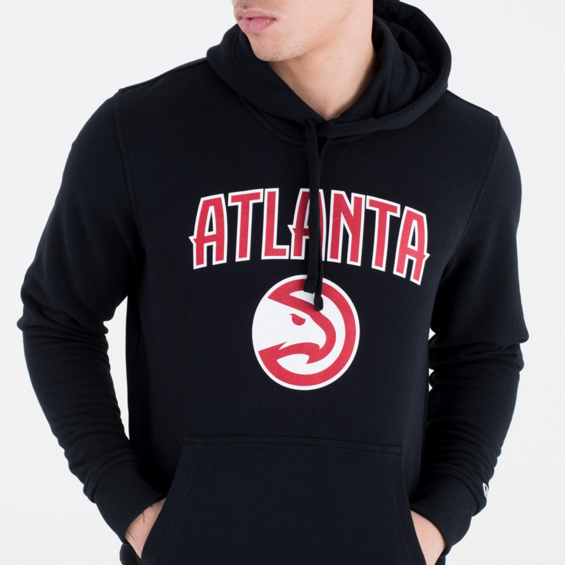 Sweat à capuche New Era avec logo de l'équipe Atlanta Hawks