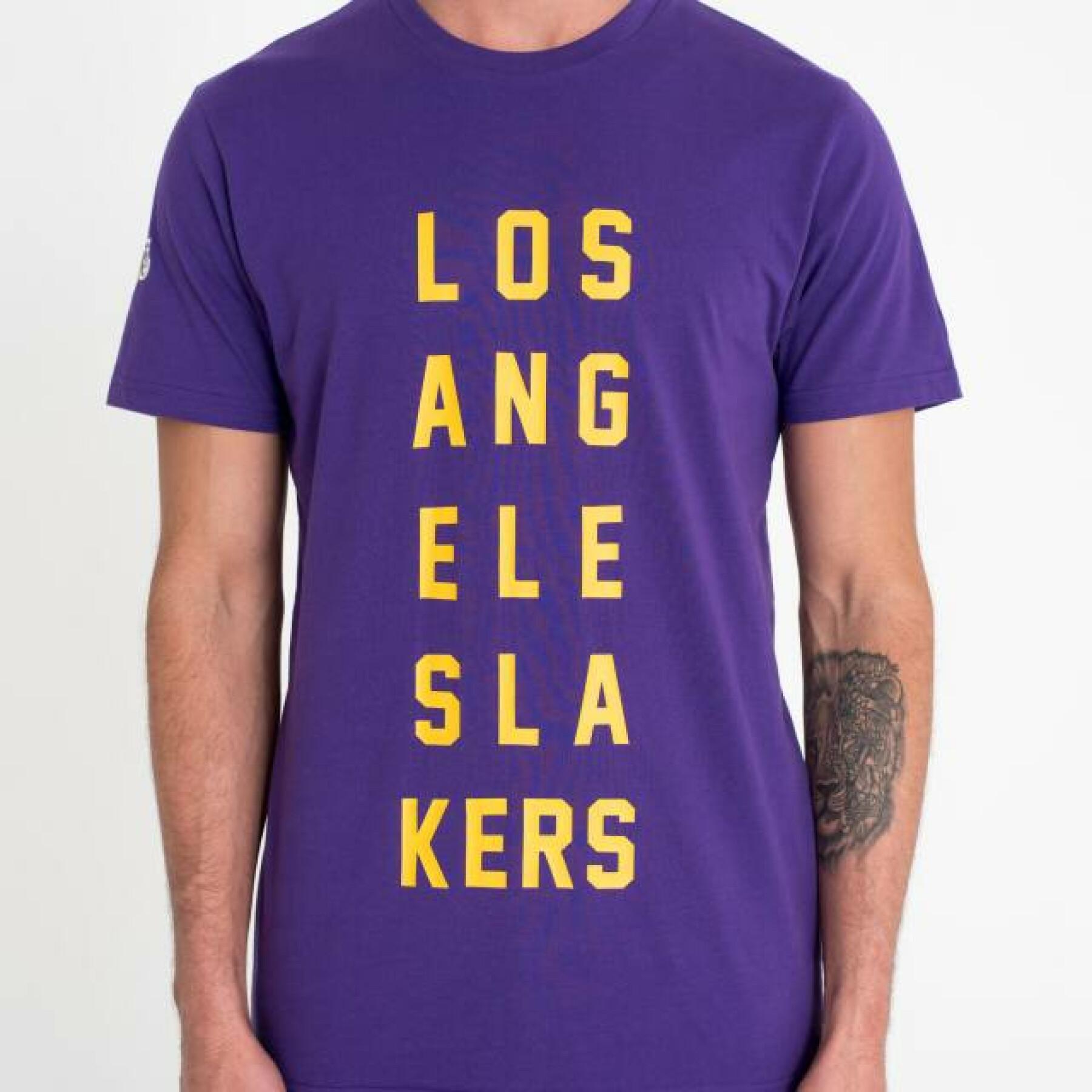 T-shirt New Era Stacked Womark Los Angeles Lakers