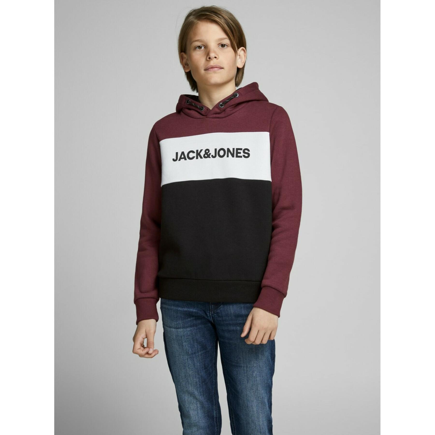Sweatshirt à capuche enfant Jack & Jones Logo Blocking