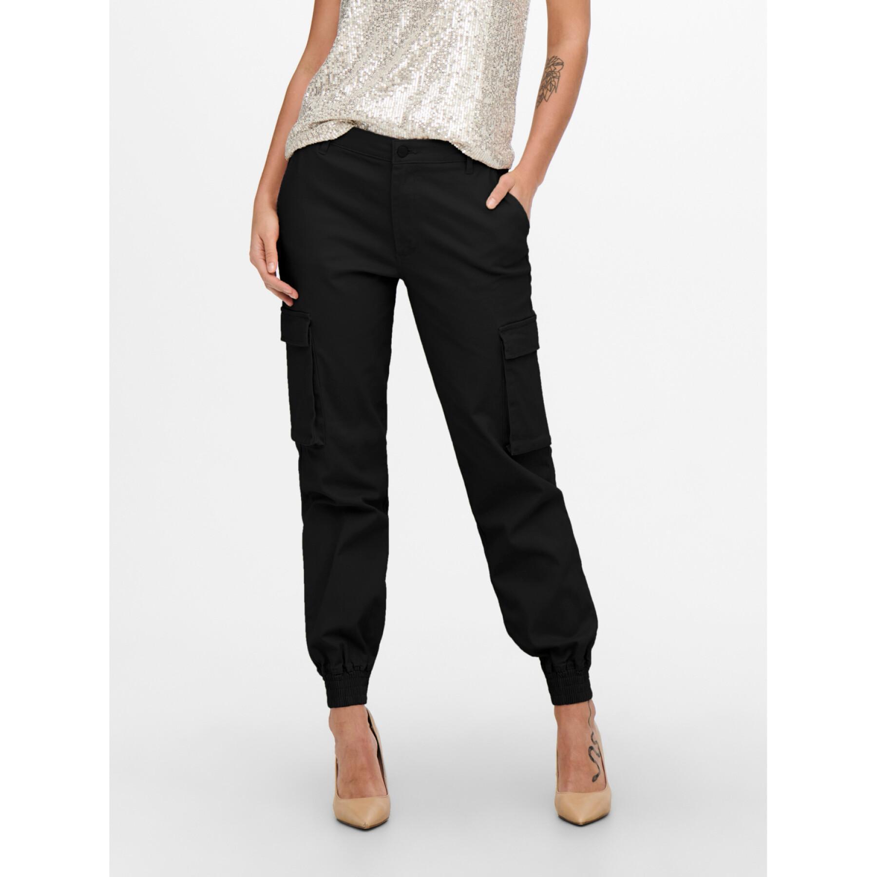 Pantalon cargo femme Only onlb-alva - noir - 40x30