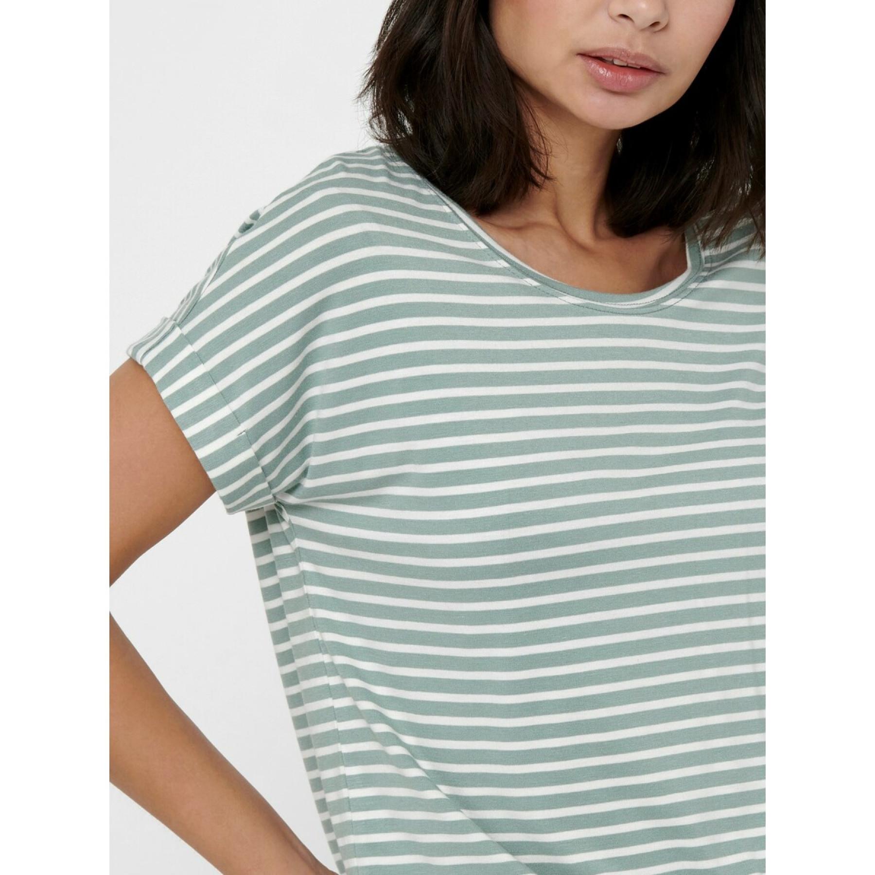 T-shirt femme Only Moster stripe col rond