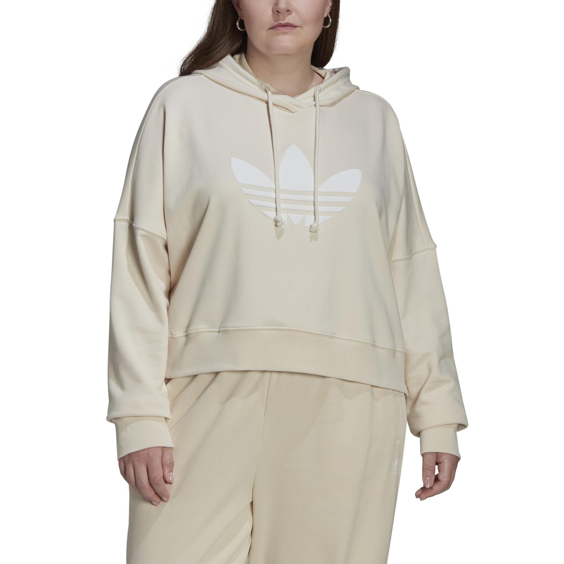Sweatshirt à capuche crop top oversize femme adidas Originals