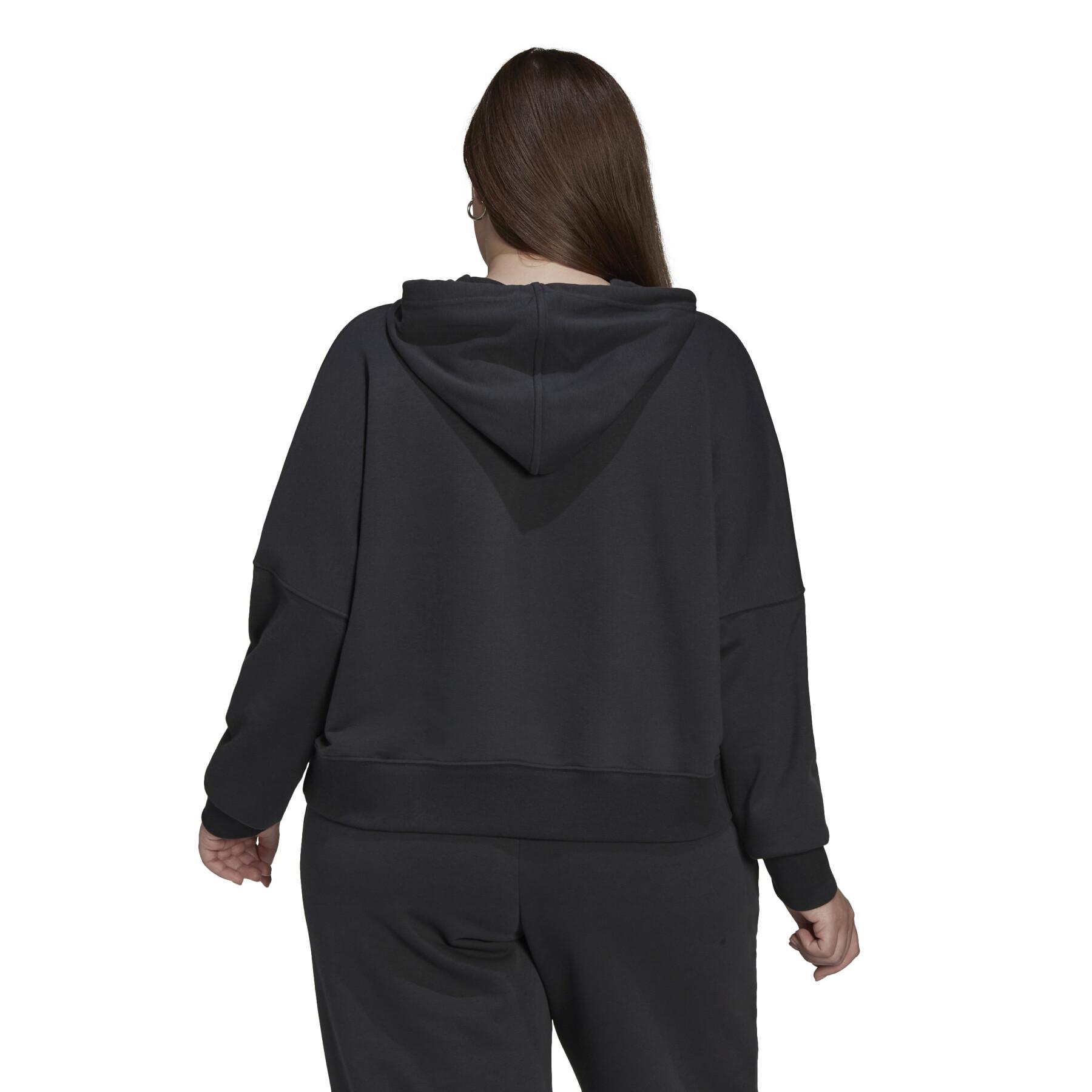 Sweatshirt à capuche crop top oversize femme adidas Originals