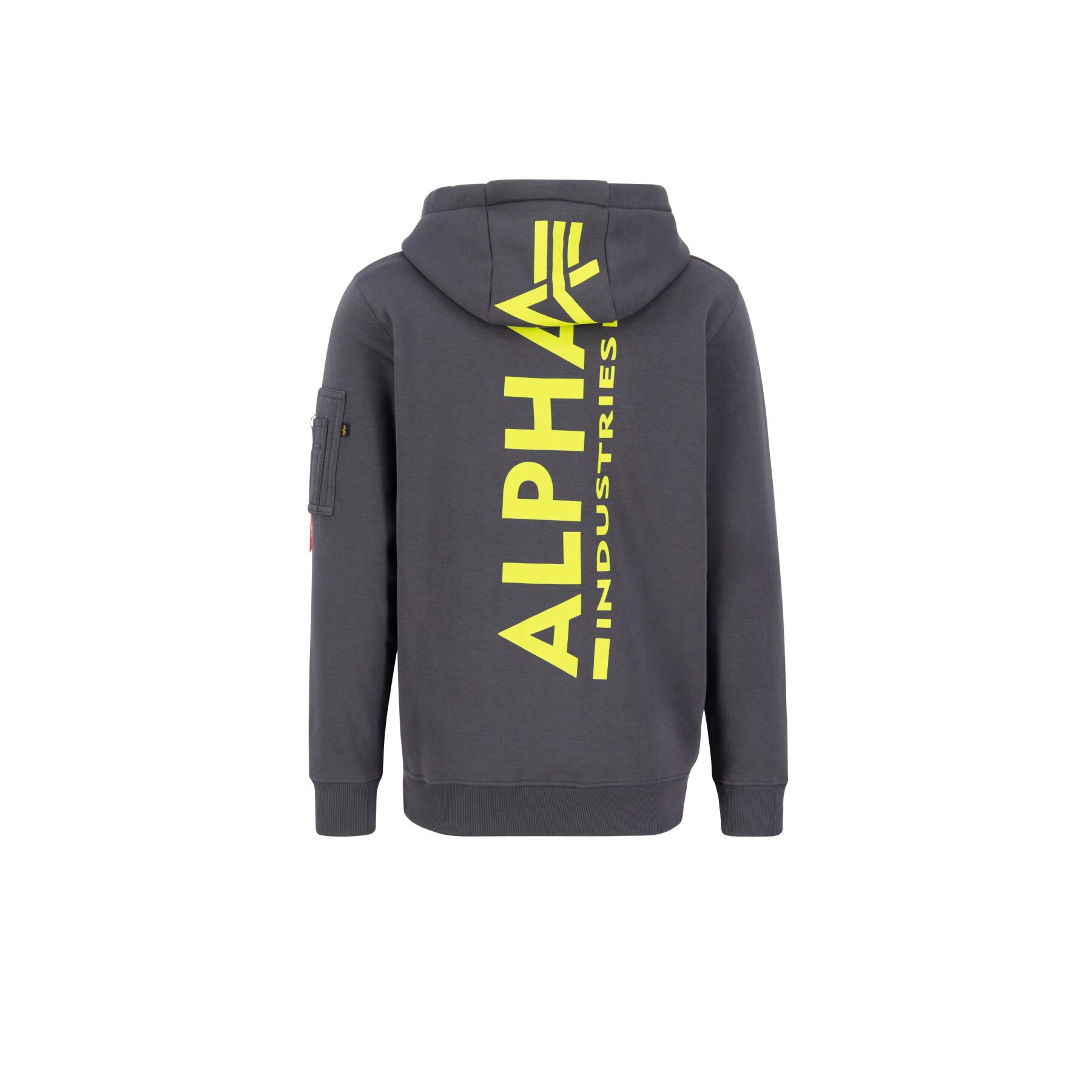 Sweatshirt zippé Alpha Industries Back Print