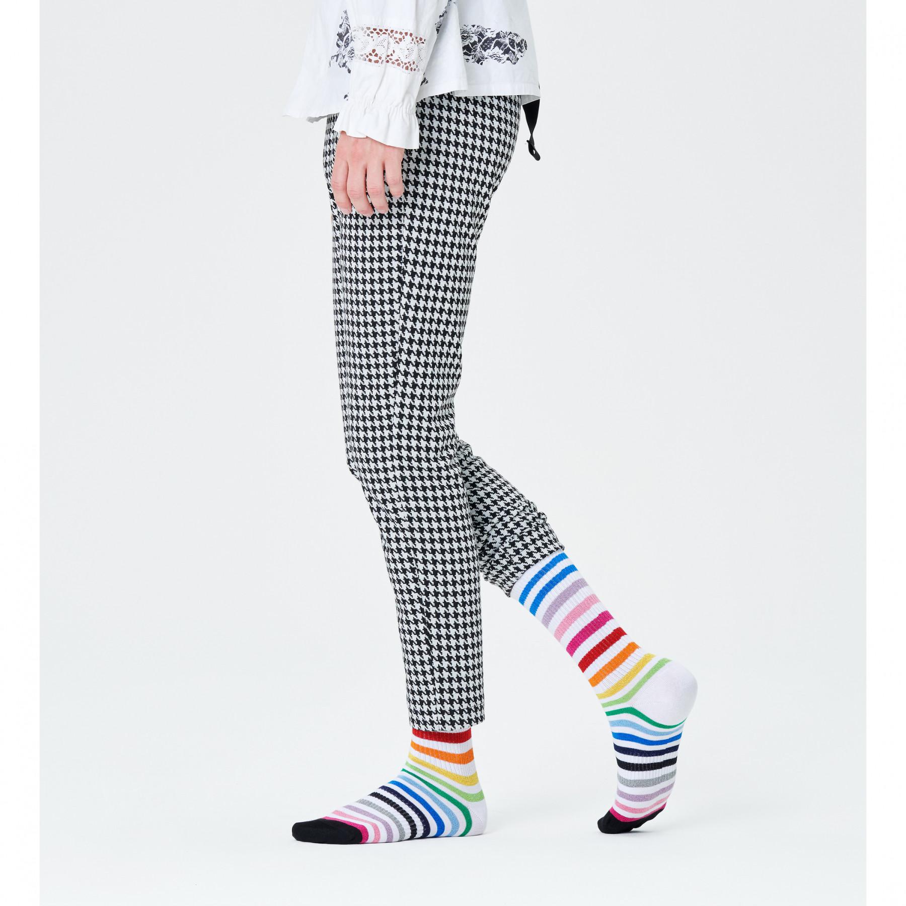 Chaussettes Happy Socks Rainbow Stripe 3/4 Crew