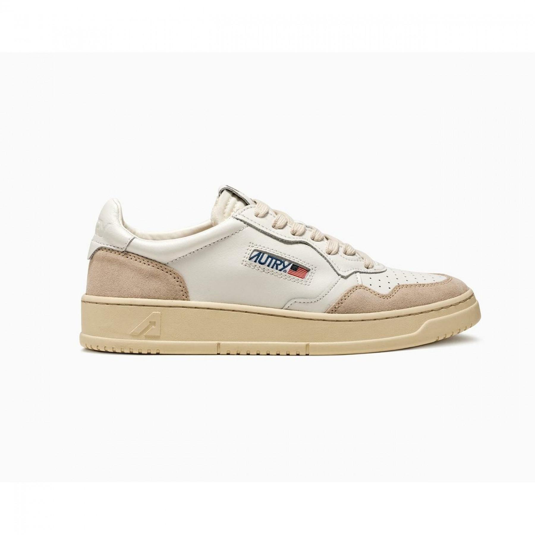 Baskets femme Autry Medalist LS20 Leather/Suede White