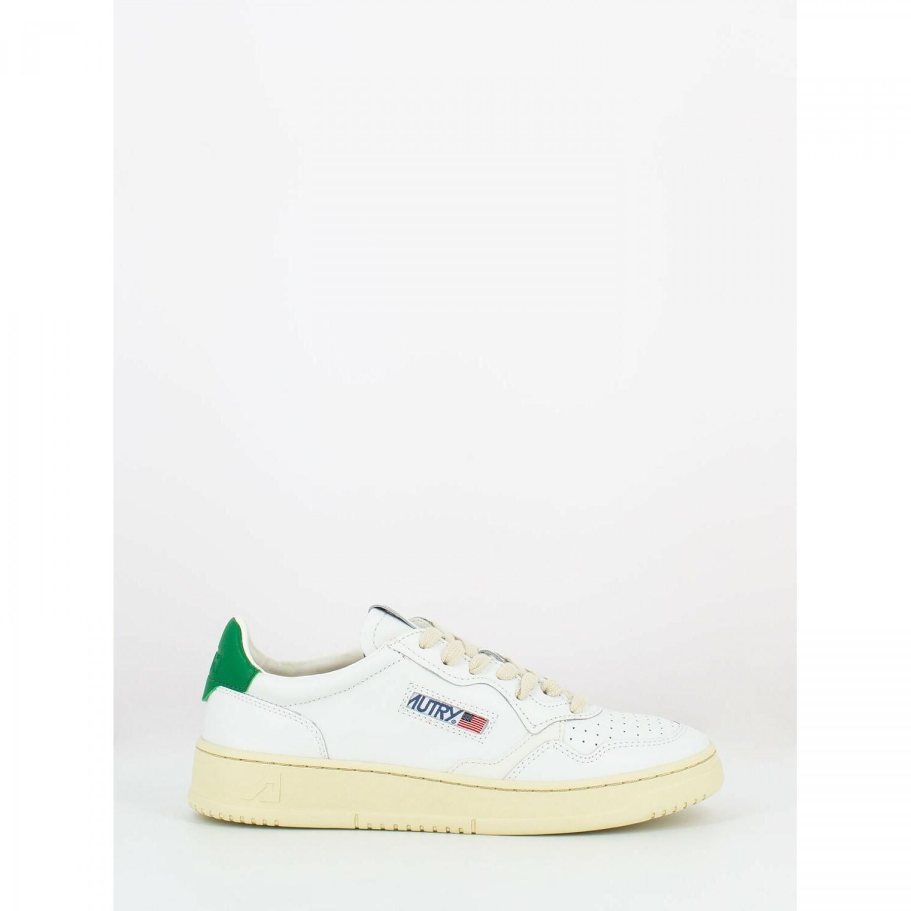 Baskets femme Autry Medalist LL20 Leather White/Green