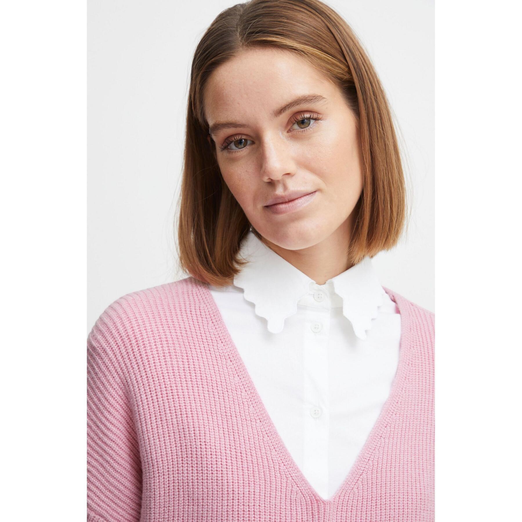 Pull col v femme b.young Milo