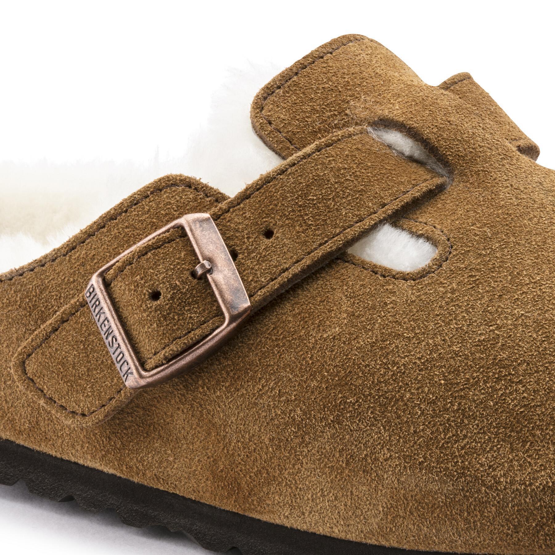 Sabots Birkenstock Boston Suede Leather Etroit
