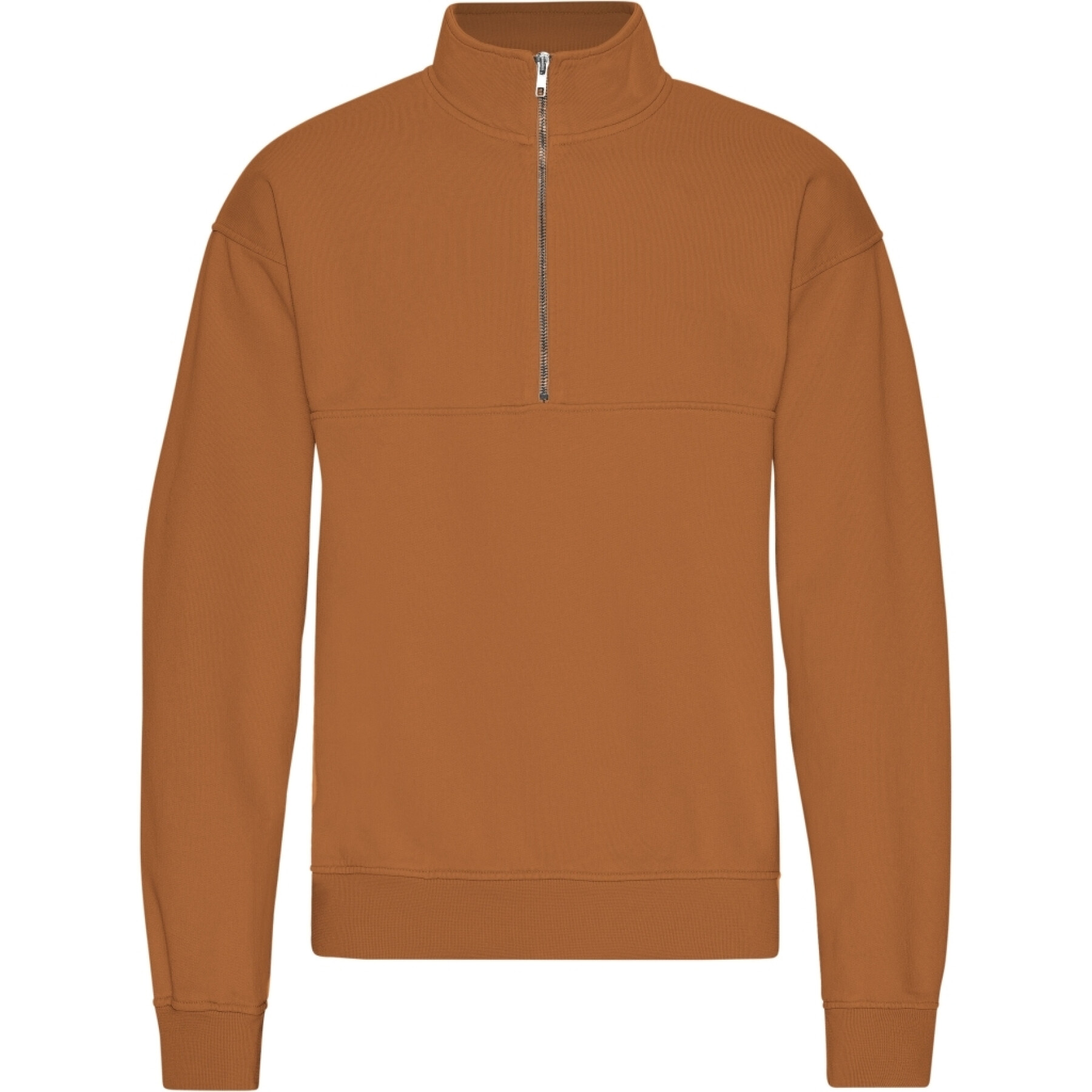 Sweatshirt 1/4 zip Colorful Standard Organic Ginger Brown
