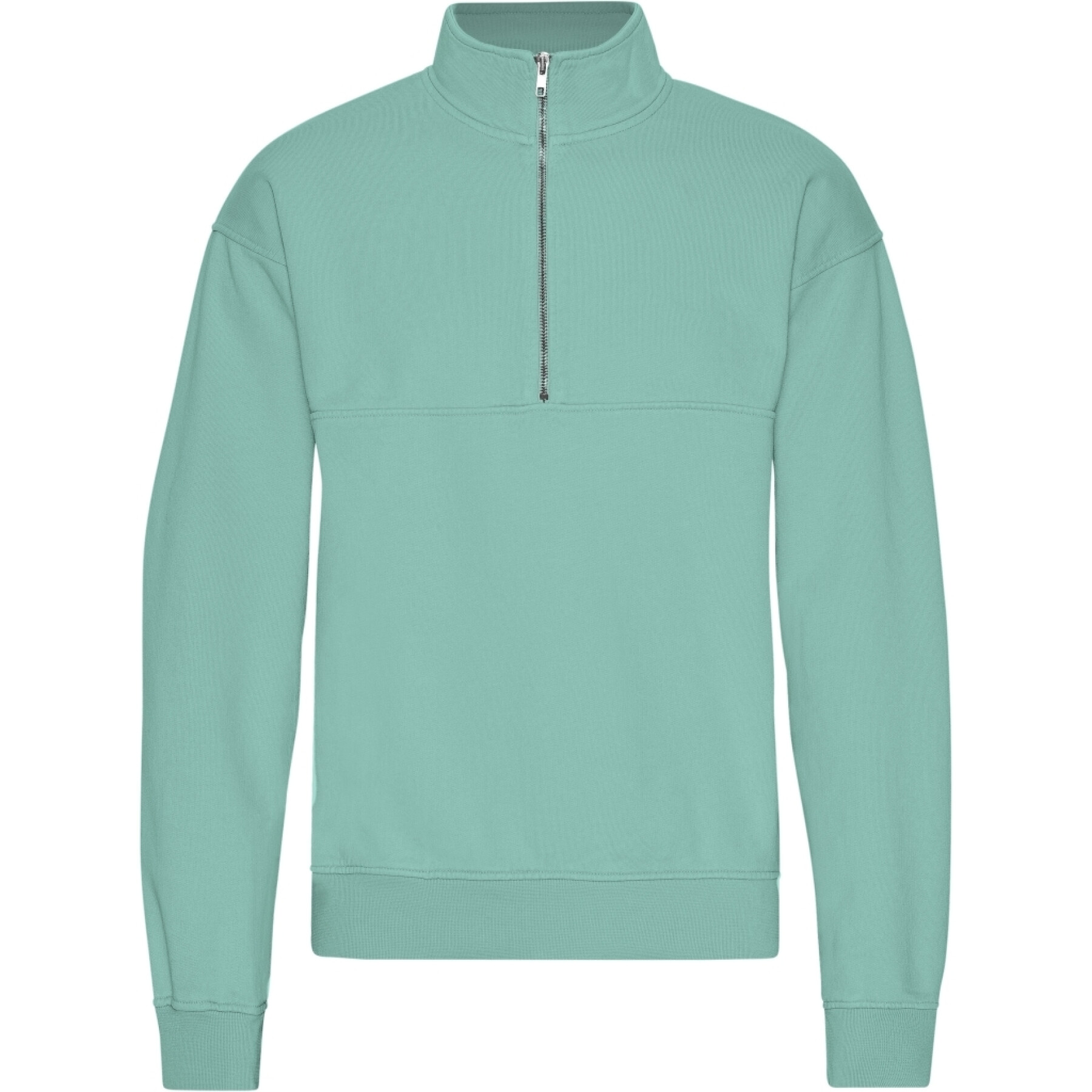 Sweatshirt 1/4 zip Colorful Standard Organic Seafoam Green