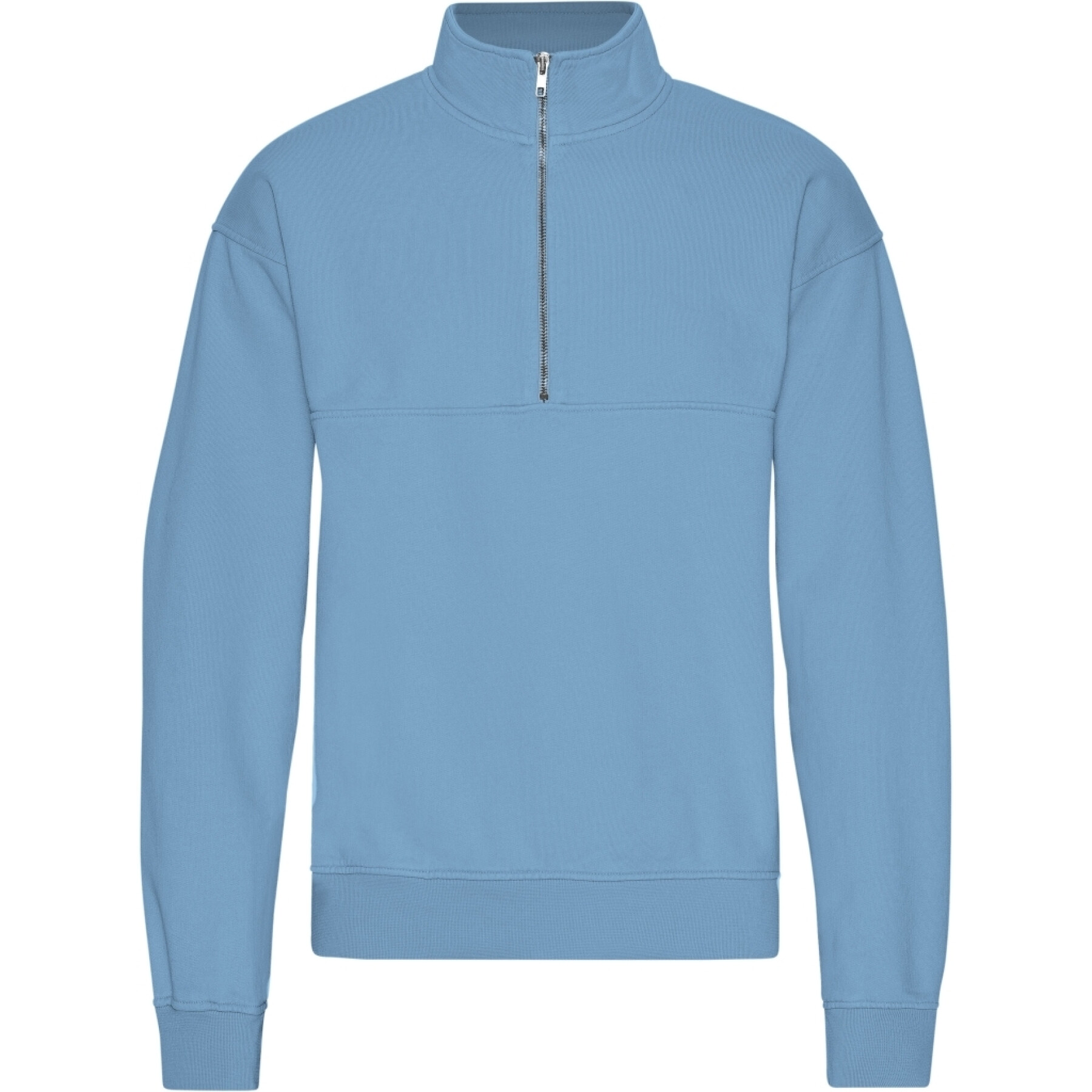 Sweatshirt 1/4 zip Colorful Standard Organic Seaside Blue