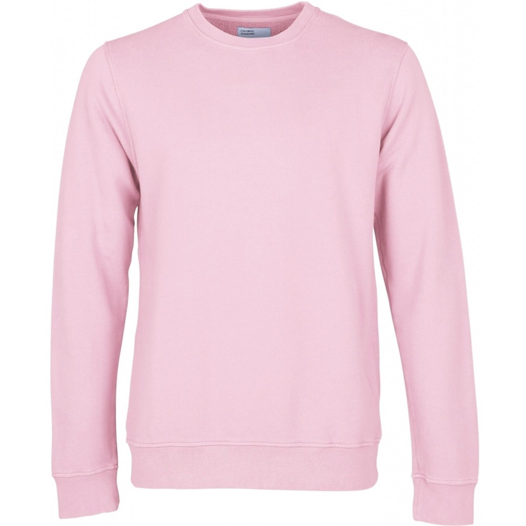 Sweatshirt col rond Colorful Standard Classic Organic flamingo pink