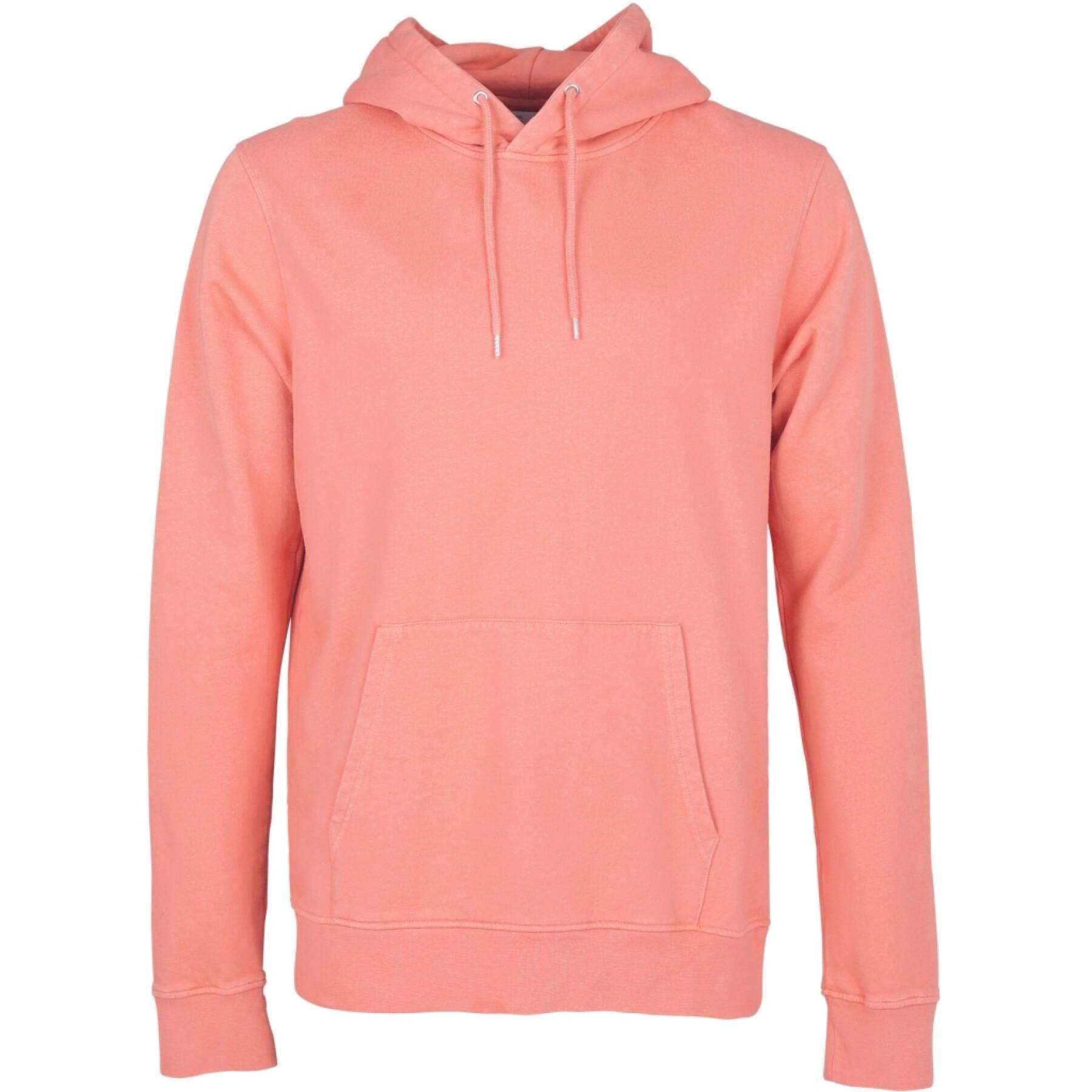Sweatshirt à capuche Colorful Standard Classic Organic bright coral