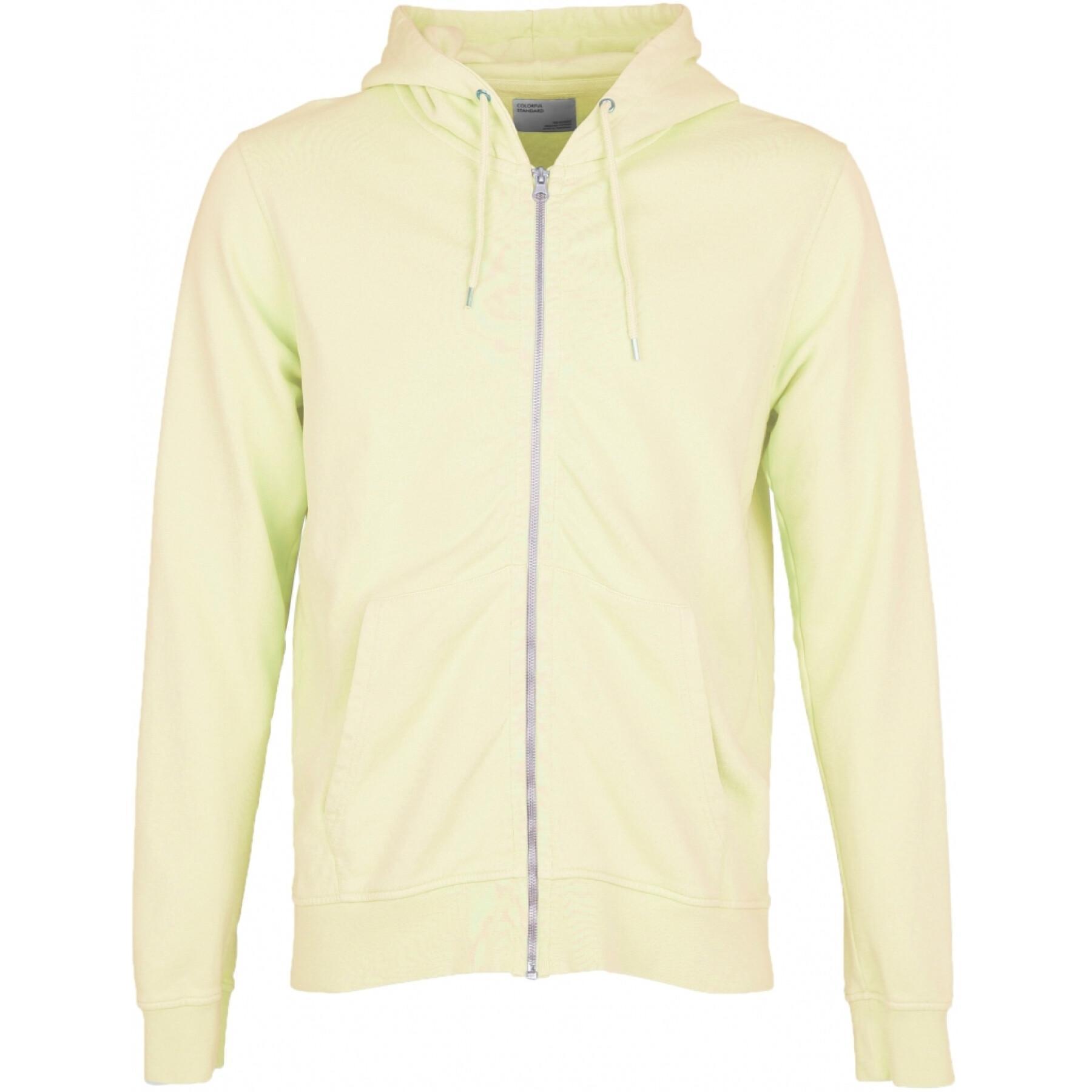 Sweatshirt à capuche zippé Colorful Standard Classic Organic soft yellow