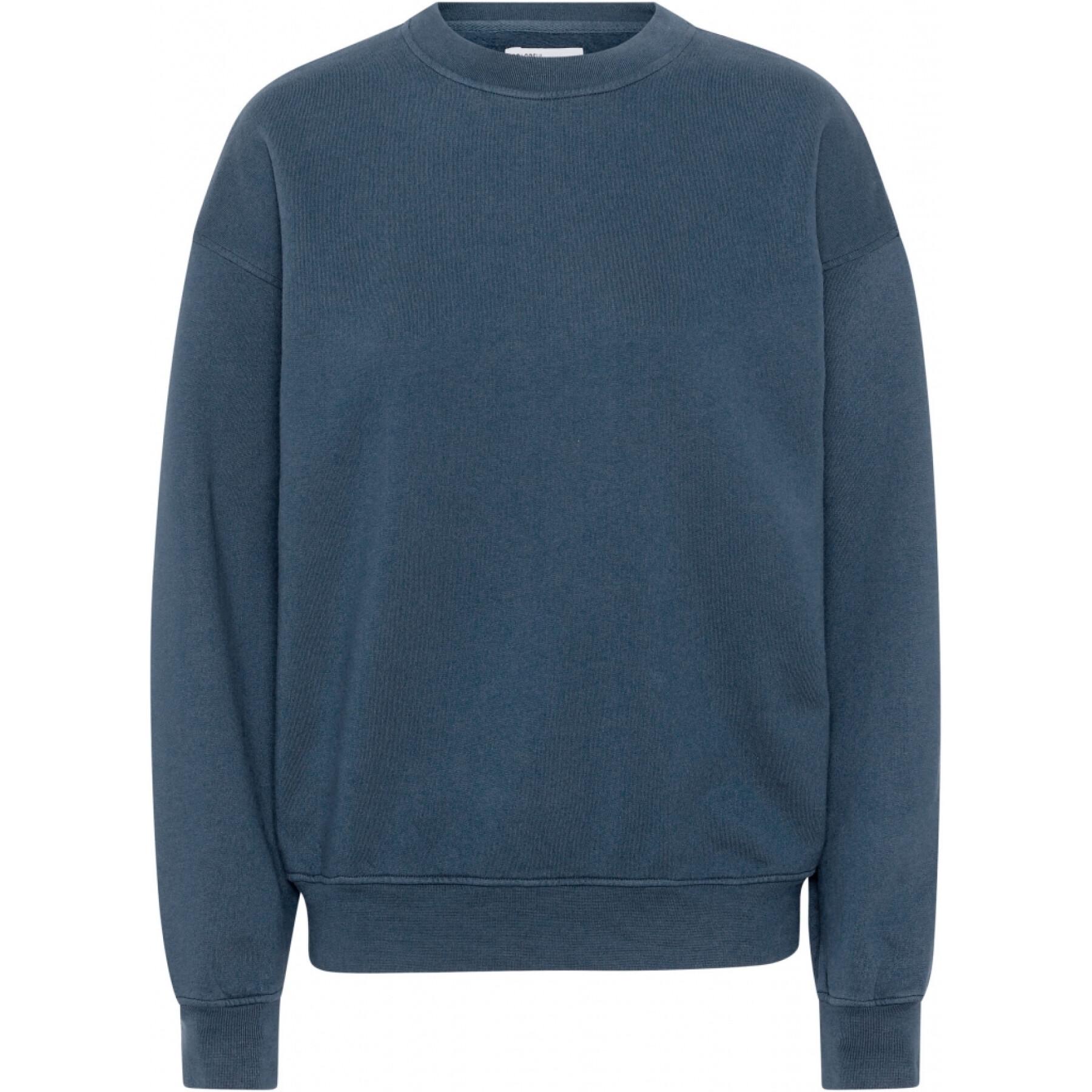 Sweatshirt col rond Colorful Standard Organic oversized petrol blue
