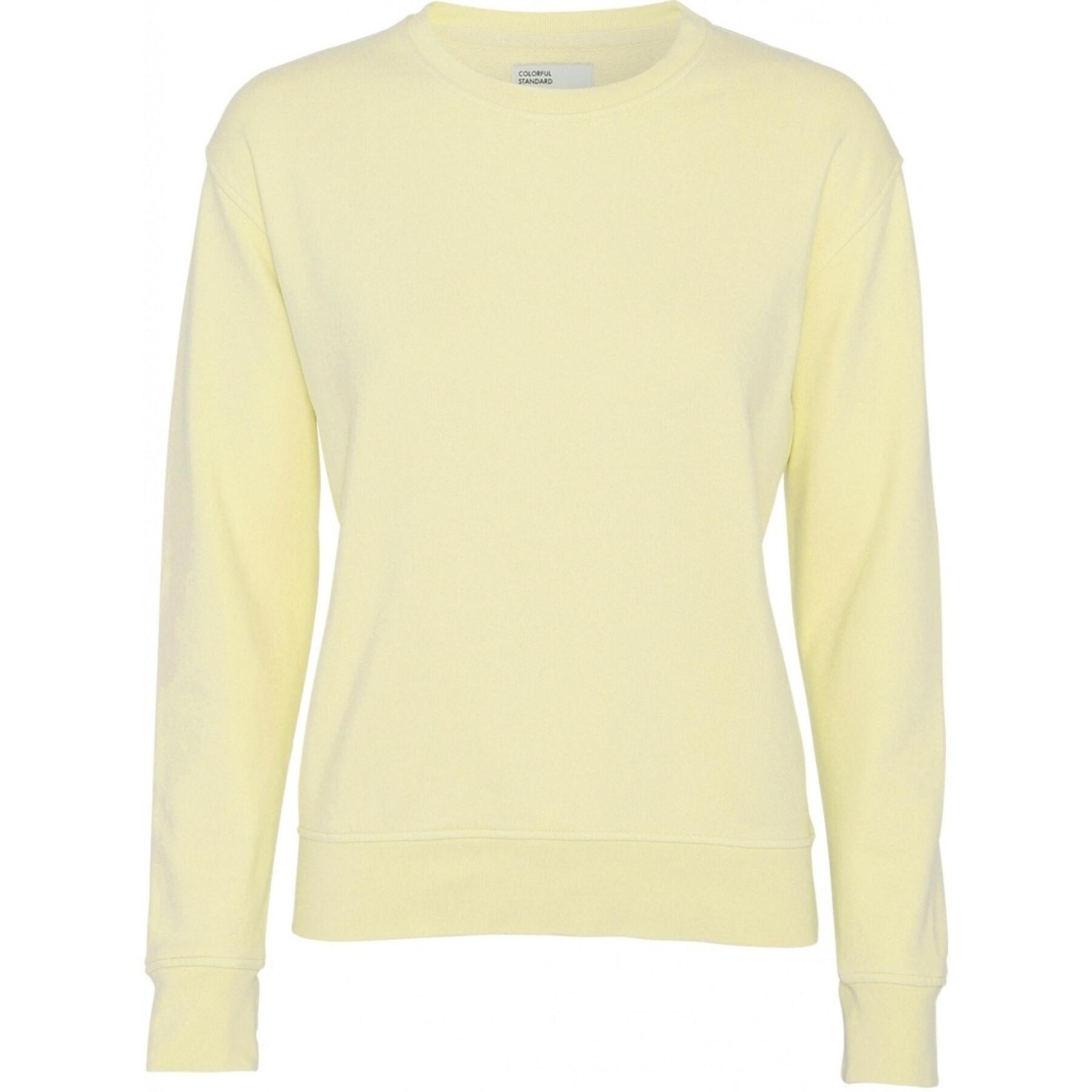Pull col rond femme Colorful Standard Classic Organic soft yellow