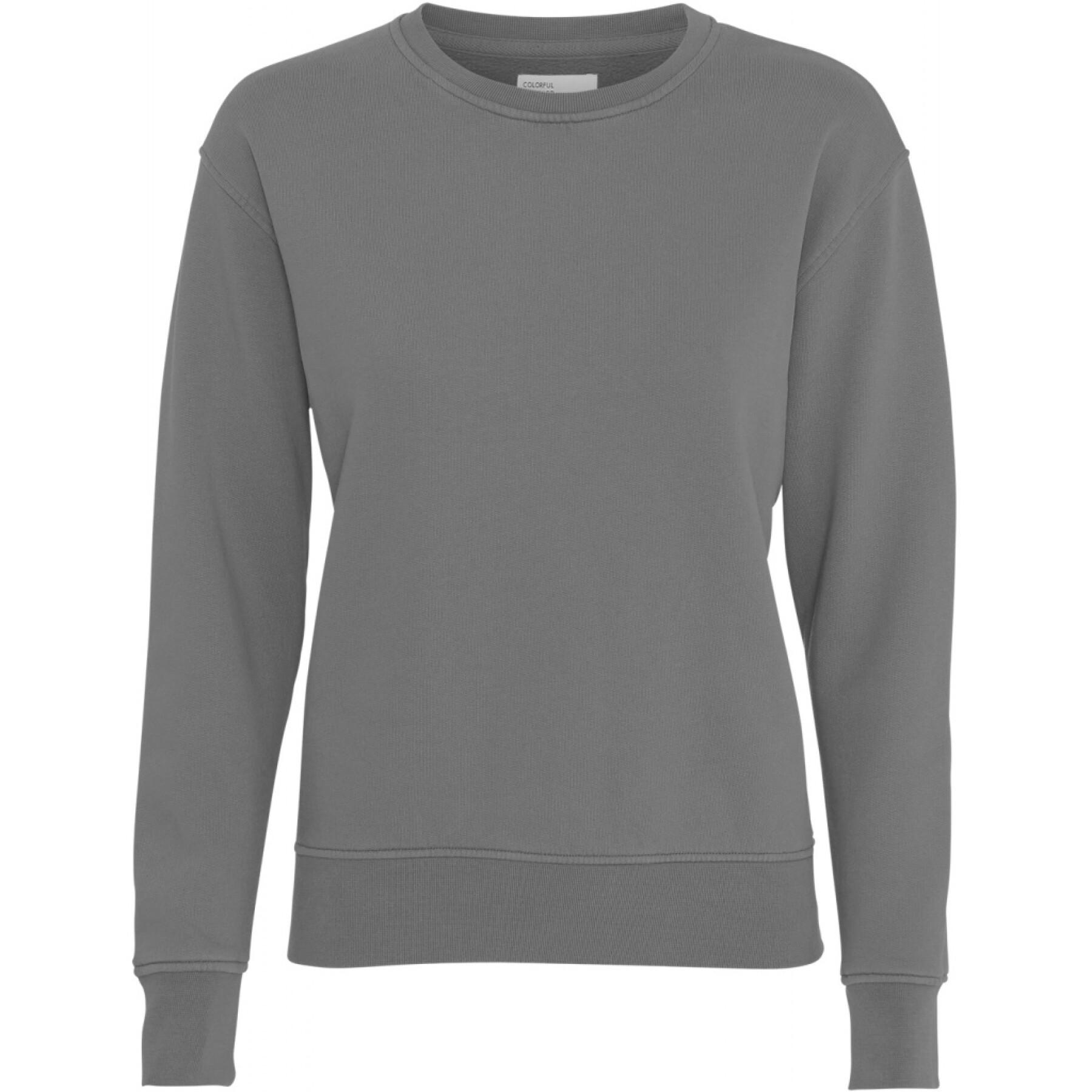 Pull col rond femme Colorful Standard Classic Organic storm grey