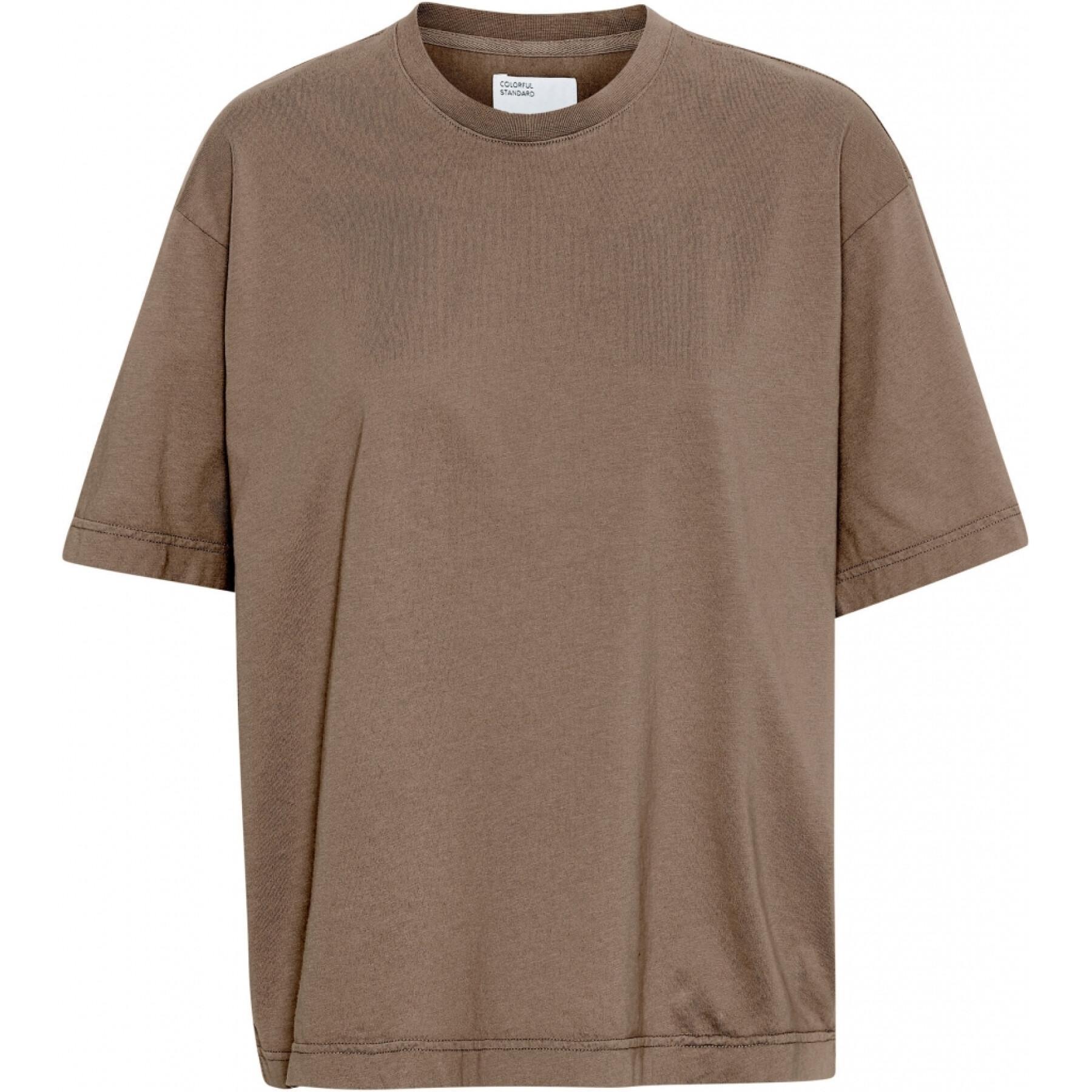 T-shirt femme Colorful Standard Organic oversized warm taupe