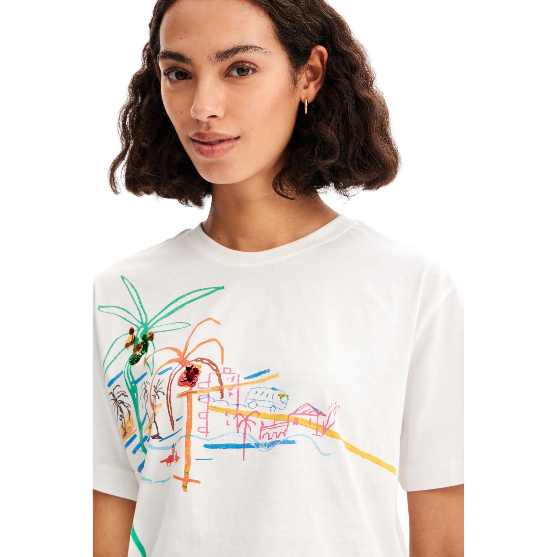 T-shirt illustration collier femme Desigual