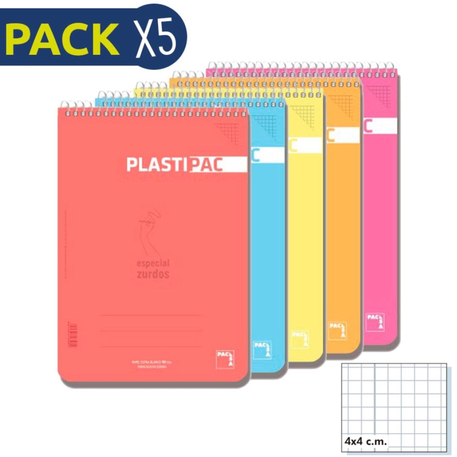 Pack de 5 bloc-notes couverture en plastique 80 carrés Disney