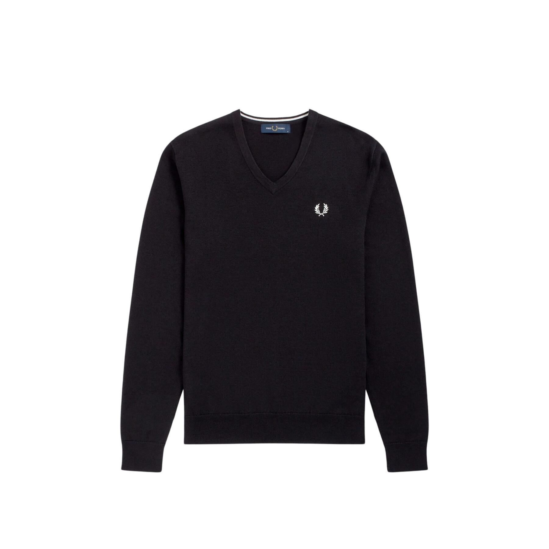 Pull à col V Fred Perry Classic