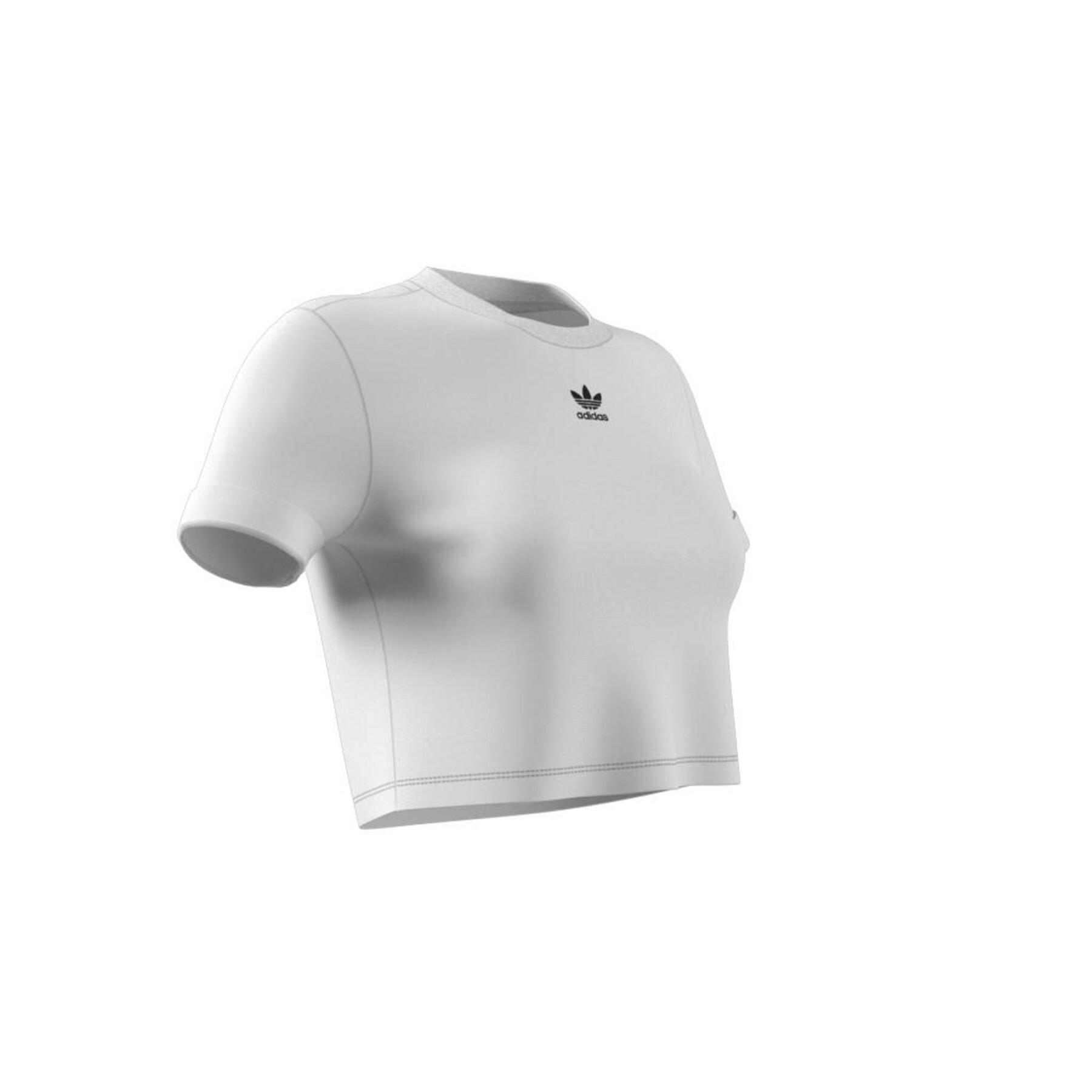 T-shirt femme adidas Originals Adicolor Cropped Roll-Up Sleeve