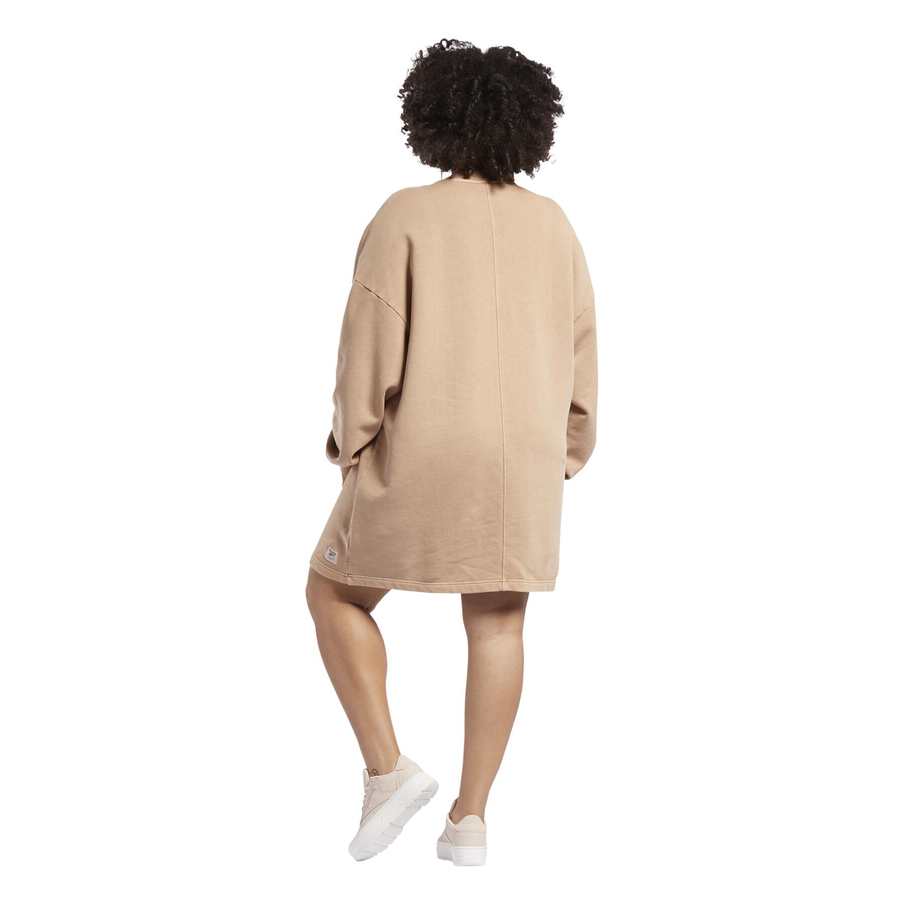 Robe sweat col rond grandes tailles femme Reebok