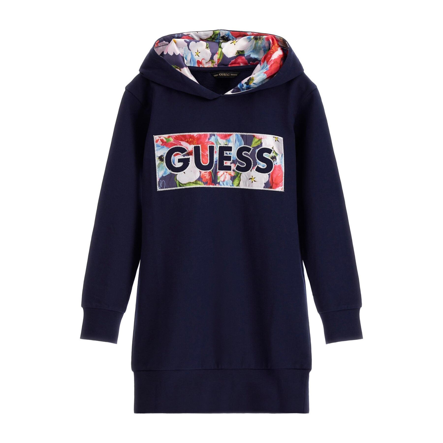 Robe à capuche fille Guess French Terry