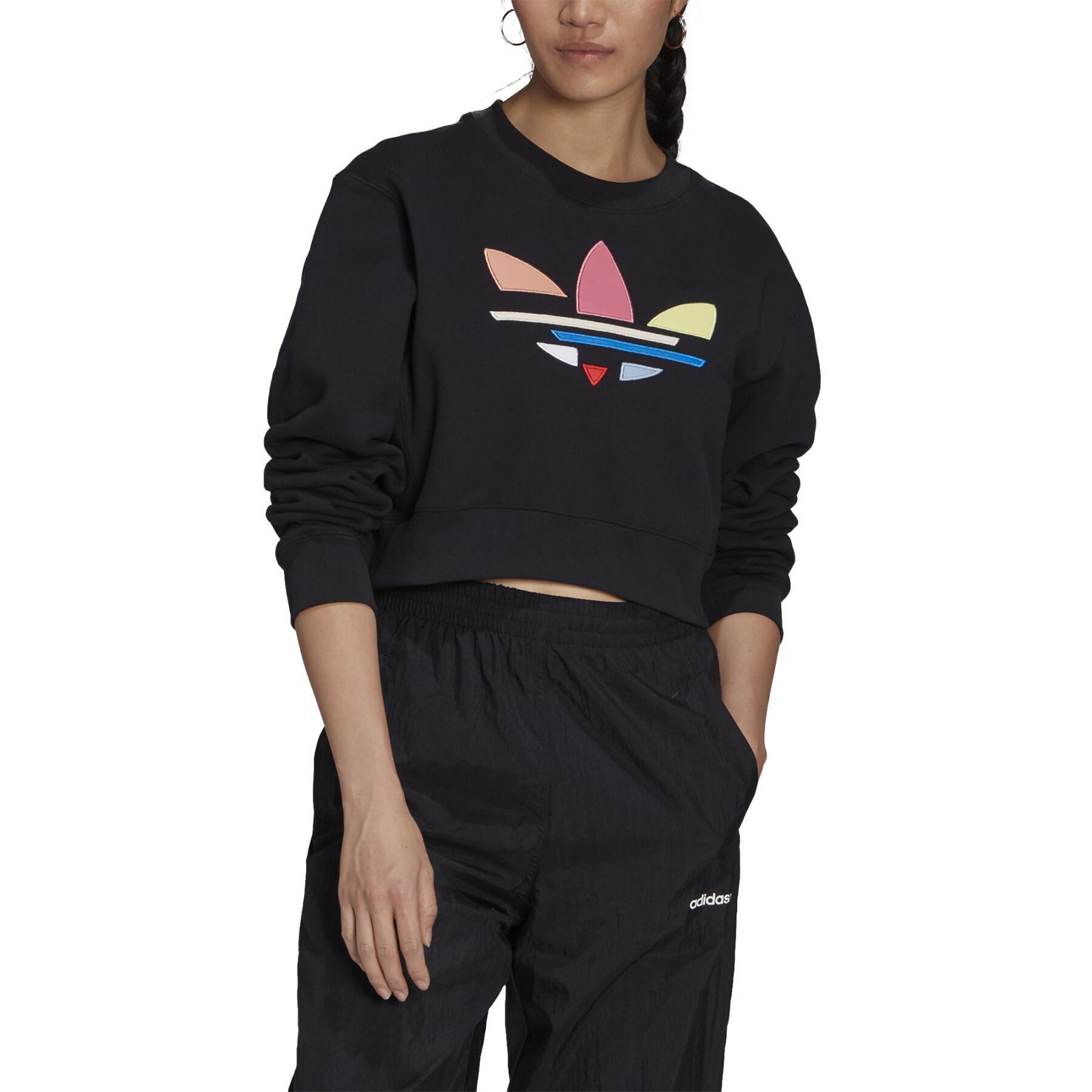 Sweatshirt femme adidas Originals Adicolor Trefoil