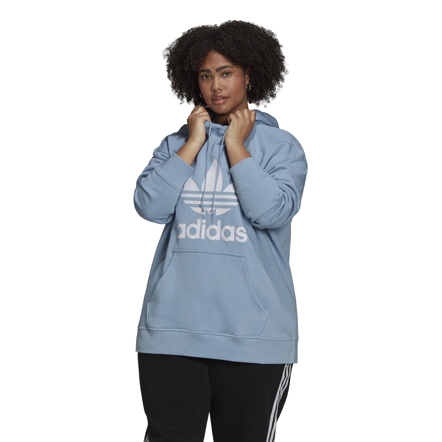 Sweatshirt à capuche grande taille femme adidas Originals Trefoil