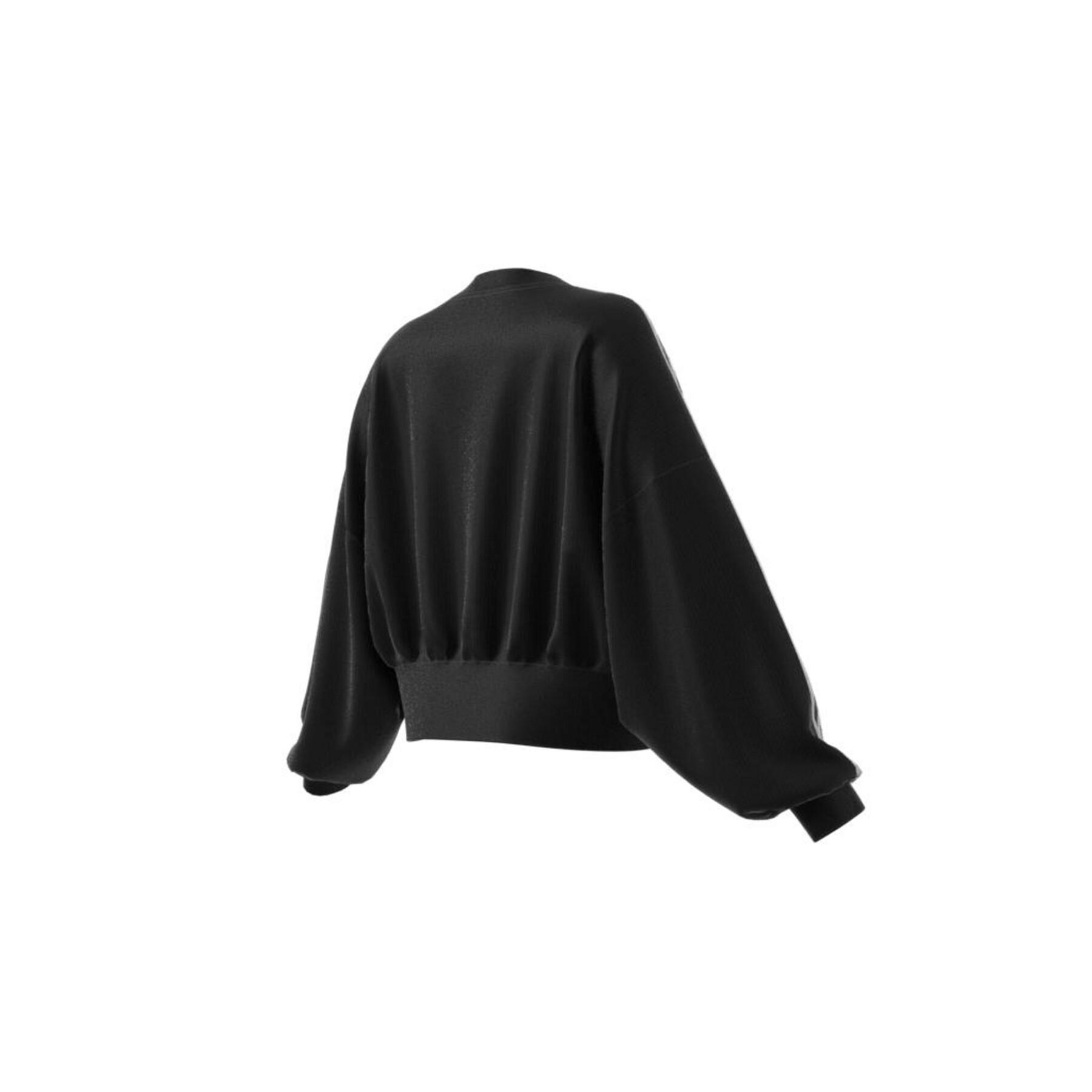 Sweatshirt col rond femme adidas Originals Adicolor Corded Velour Oversize