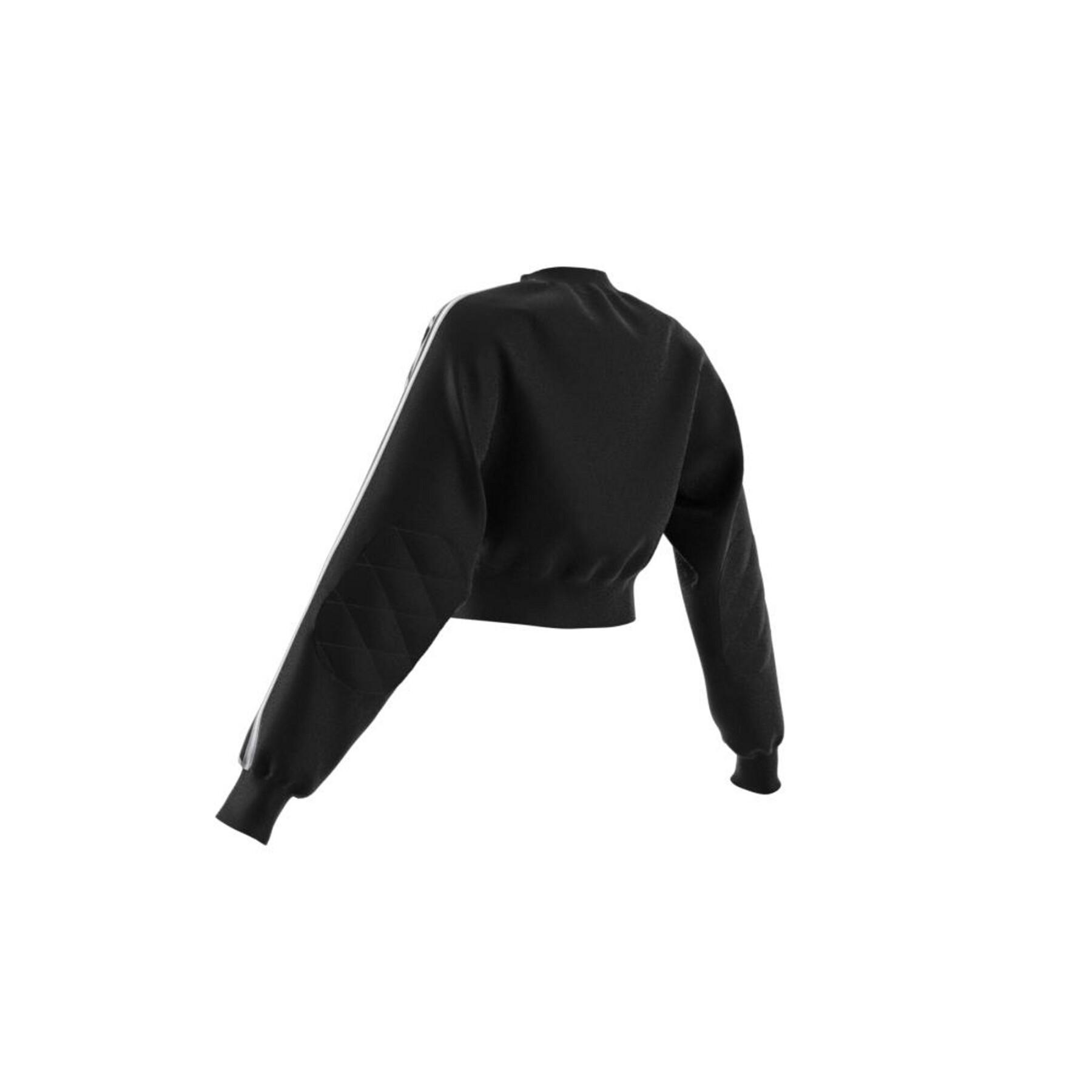 Sweatshirt col rond femme adidas Originals Adicolor Quilted Cropped