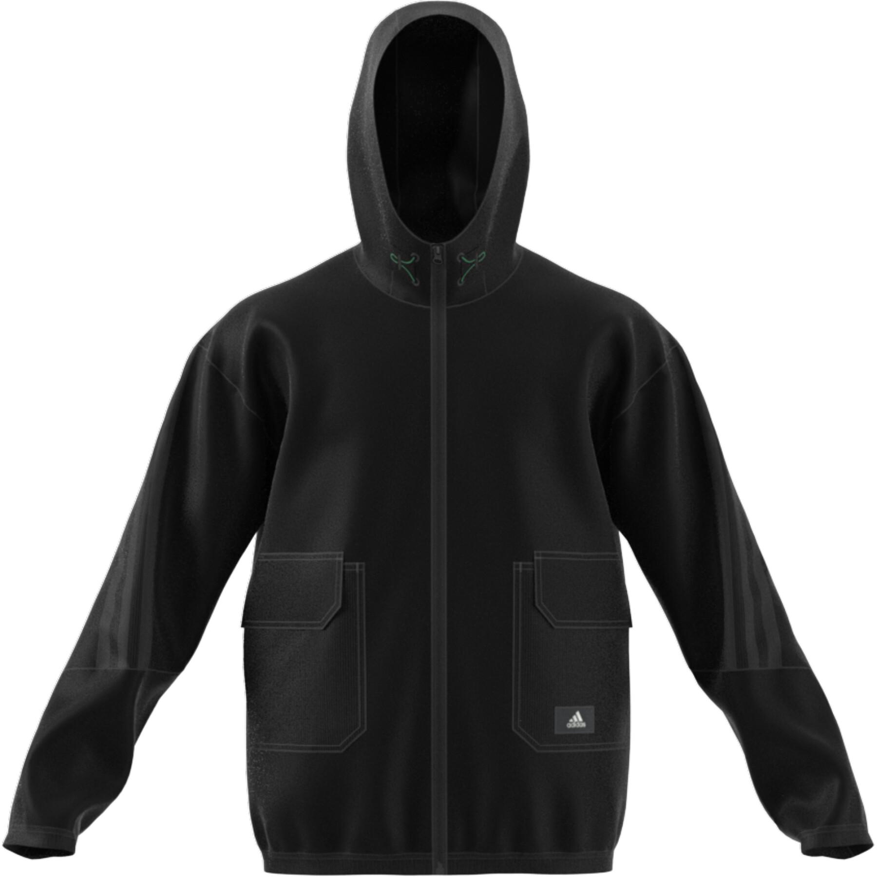 Sweatshirt à capuche adidas Sportswear Future Icons Corduroy Full-Zip
