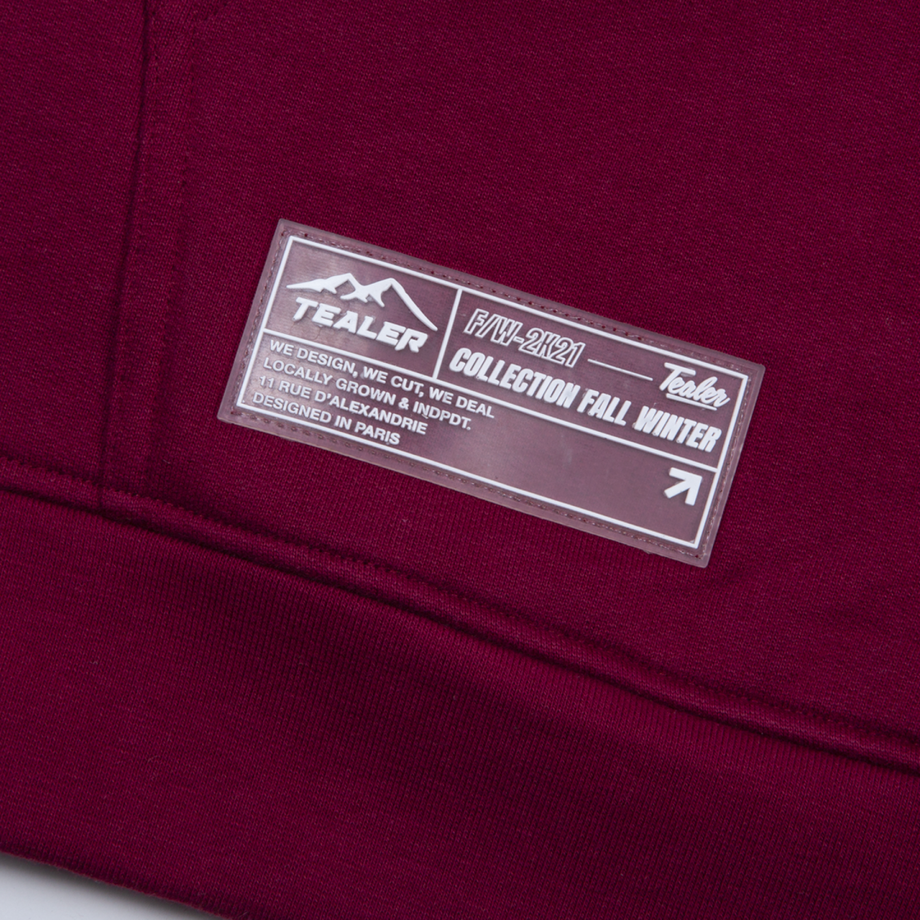 Sweatshirt à capuche Tealer Label Burgundy