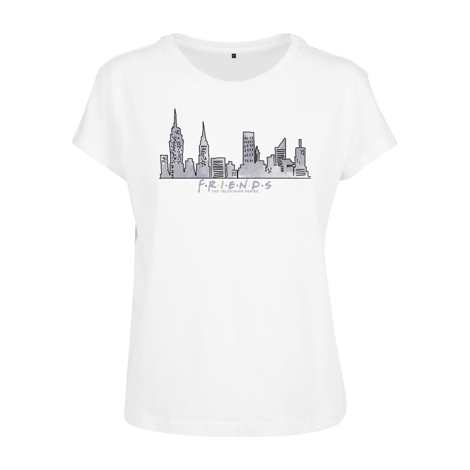 T-shirt femme Urban Classics friends skyline box