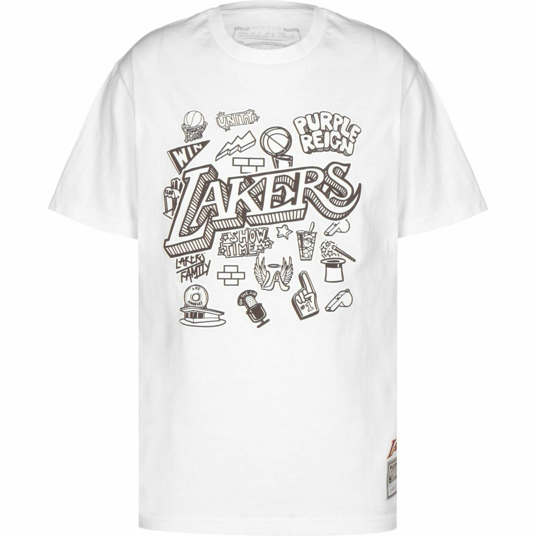 T-shirt Los Angeles Lakers Doodle