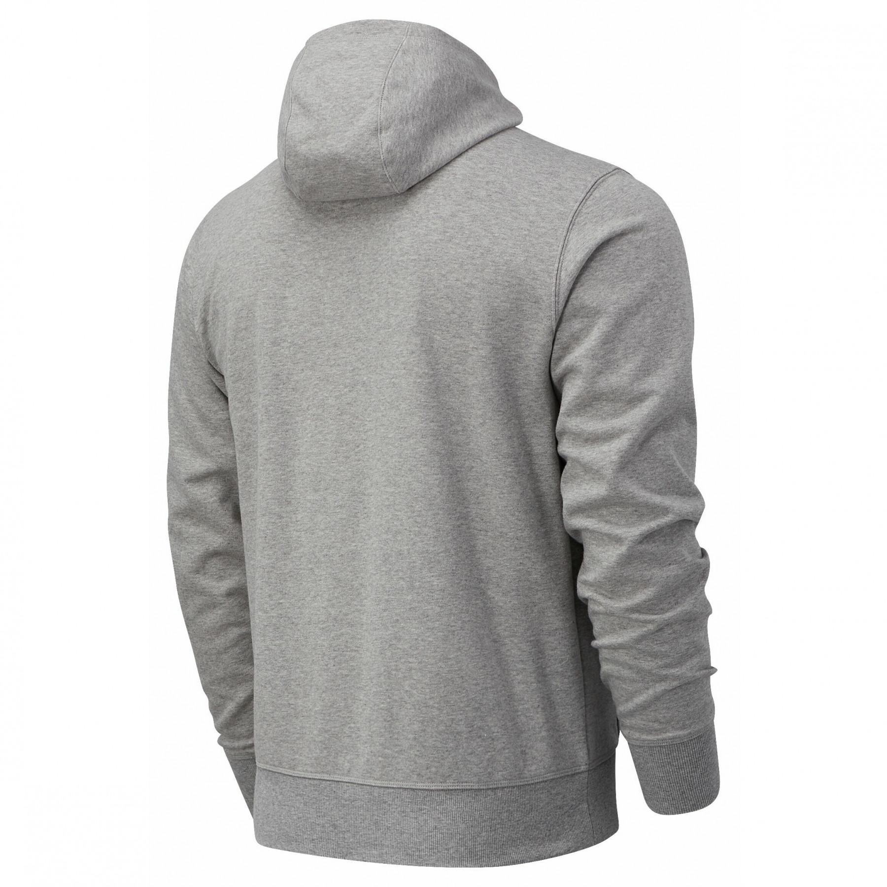 Sweatshirt Full Zip New Balance Essentials Stacked